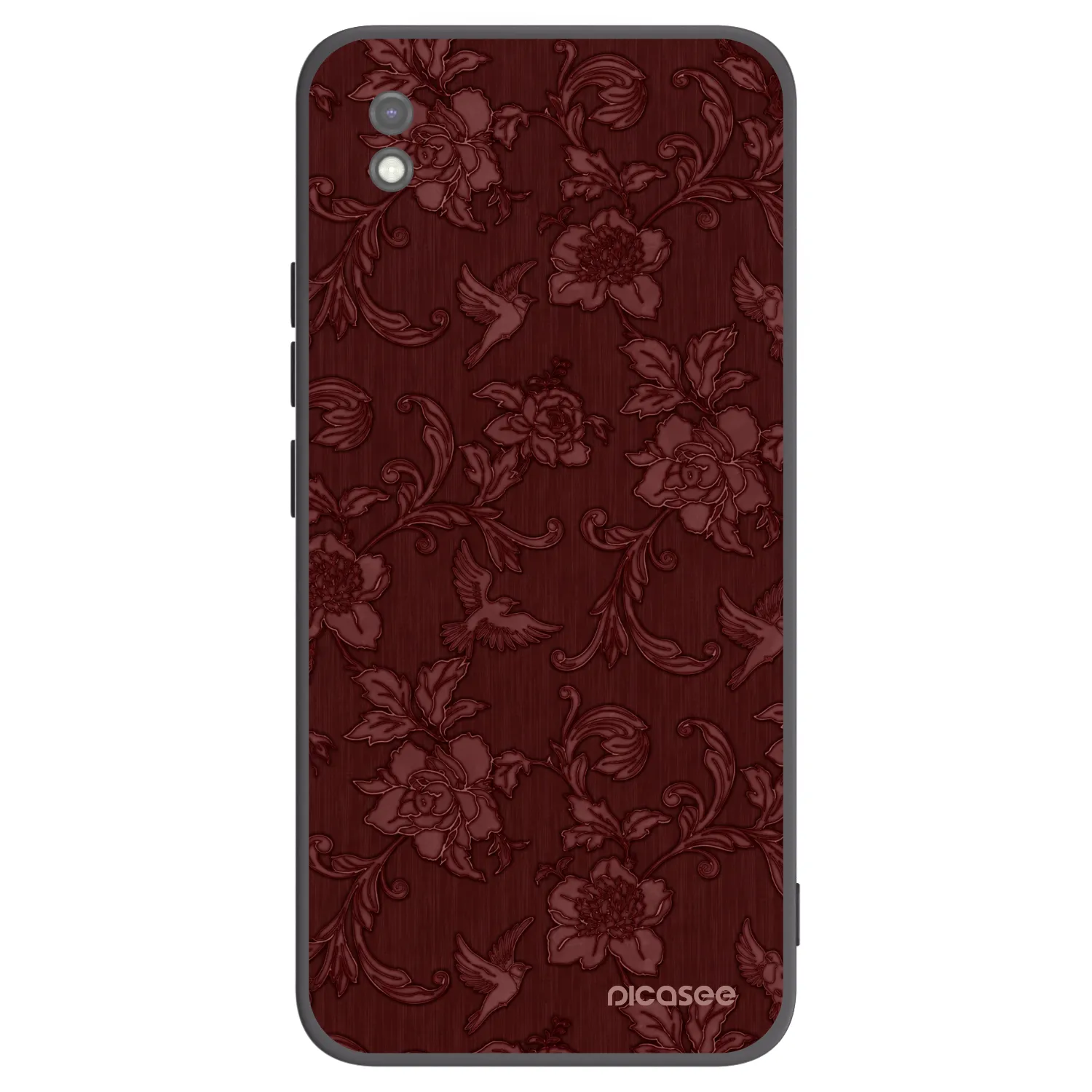 Picasee silikónový čierny obal pre Xiaomi Redmi 9AT - Red Elegance