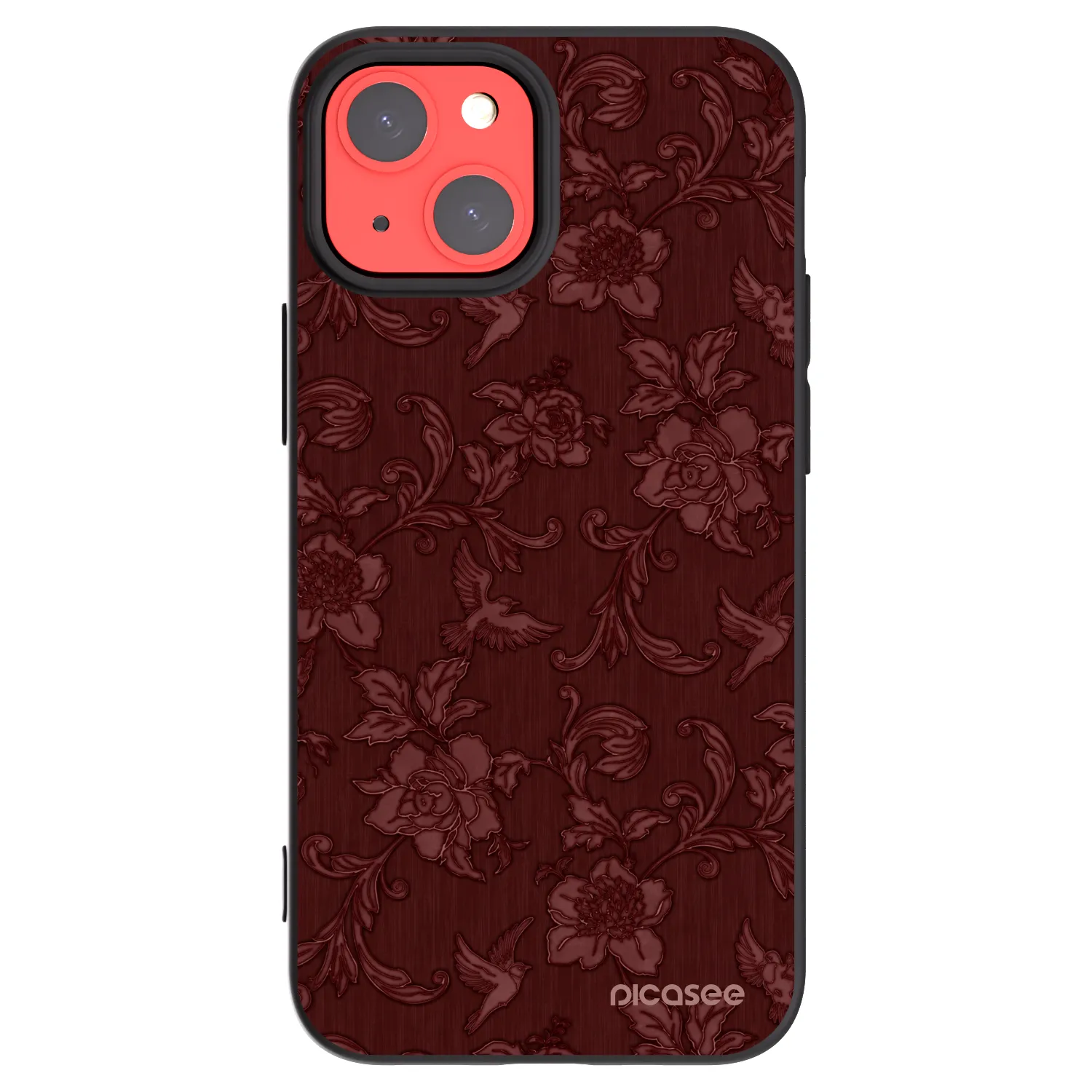 Picasee silikónový čierny obal pre Apple iPhone 13 mini - Red Elegance