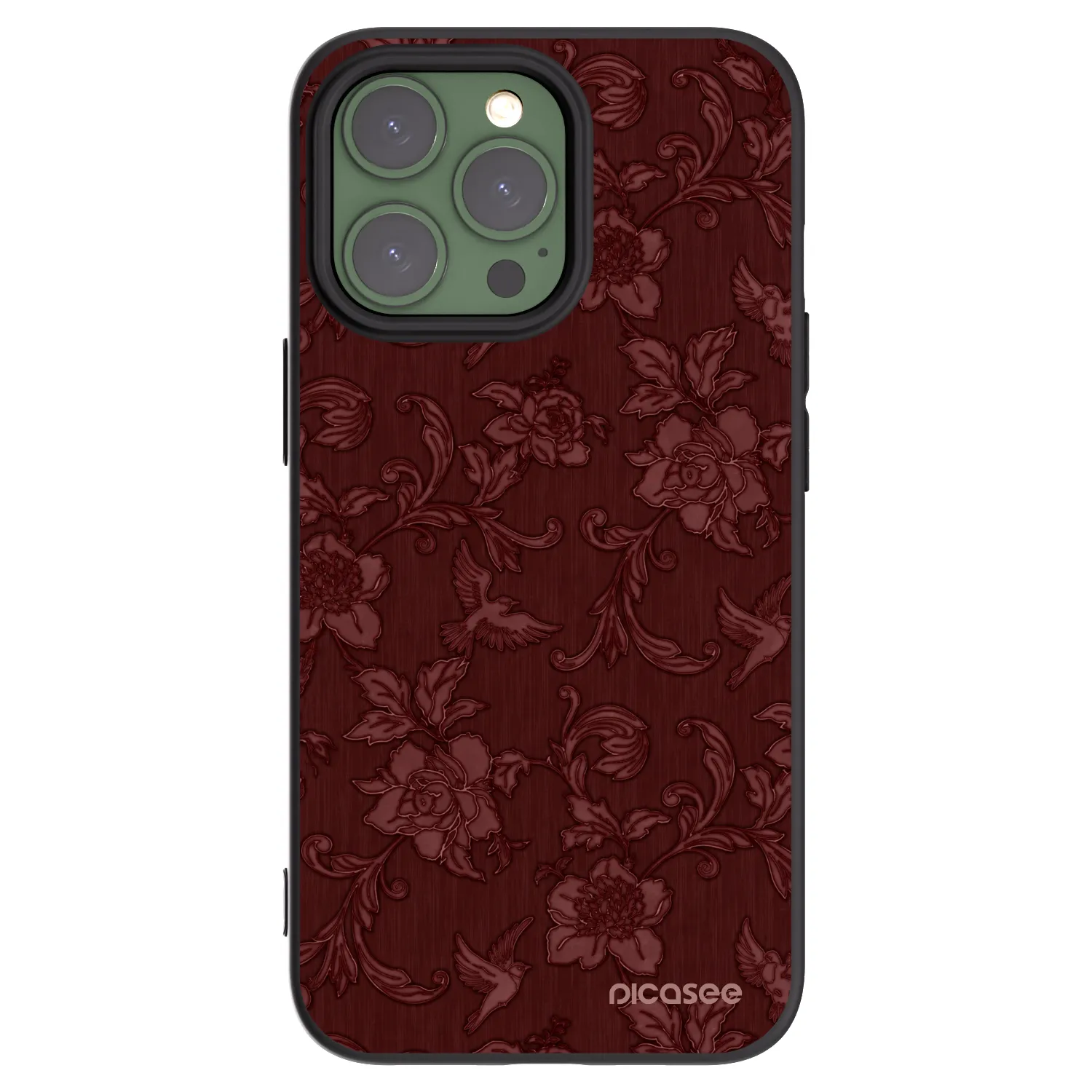 Picasee silikónový čierny obal pre Apple iPhone 13 Pro - Red Elegance
