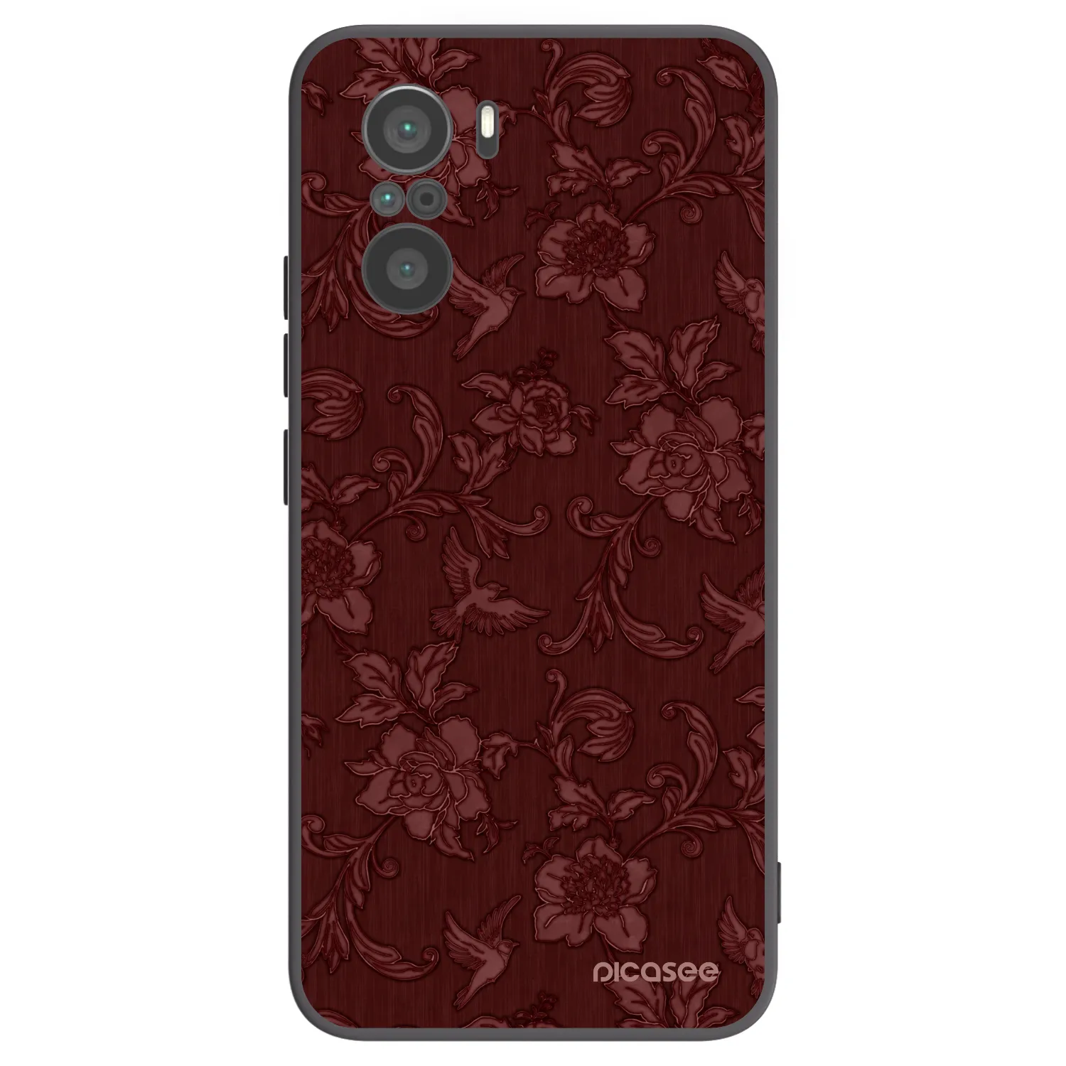 Picasee silikónový čierny obal pre Xiaomi Poco F3 - Red Elegance