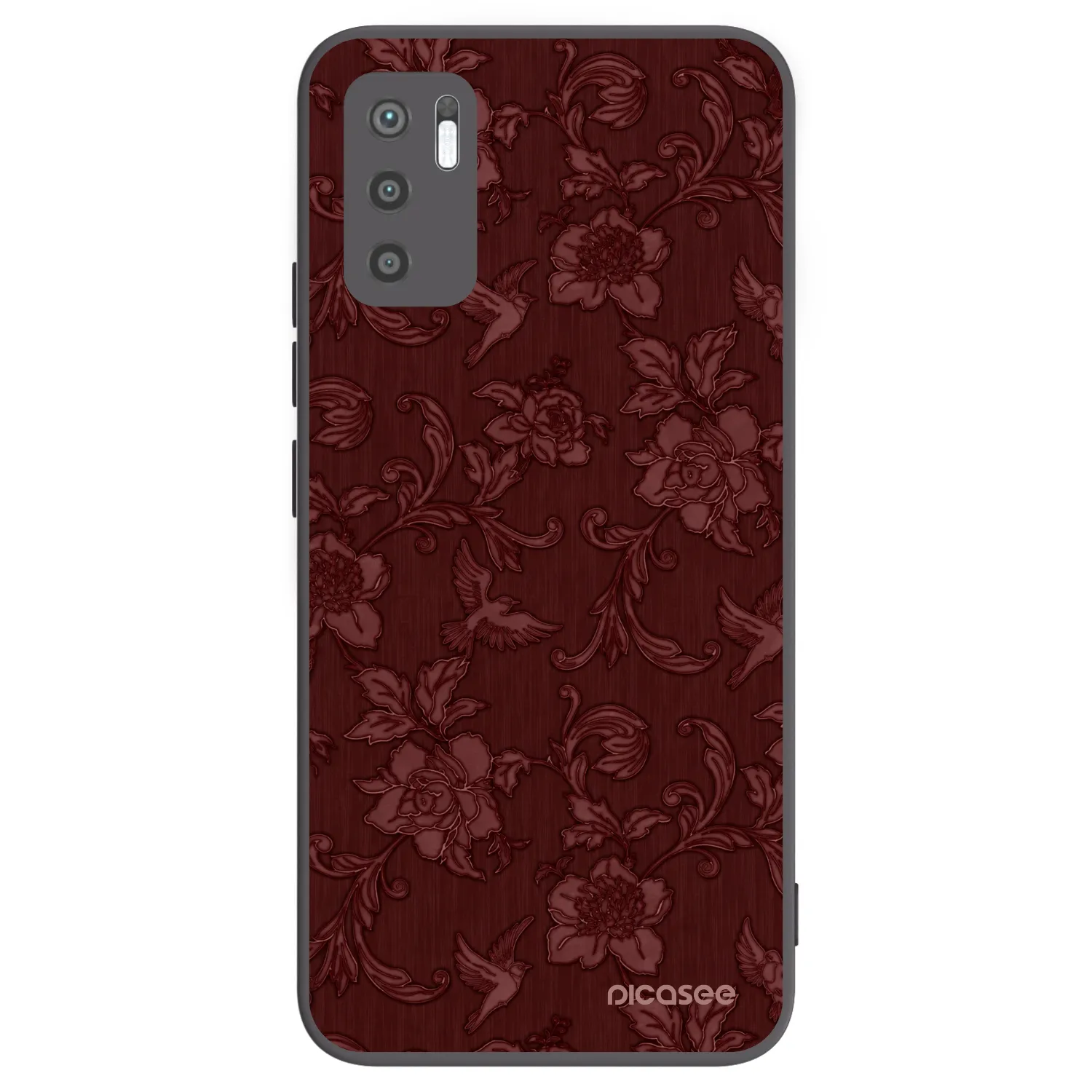 Picasee silikónový čierny obal pre Xiaomi Redmi Note 10 5G - Red Elegance