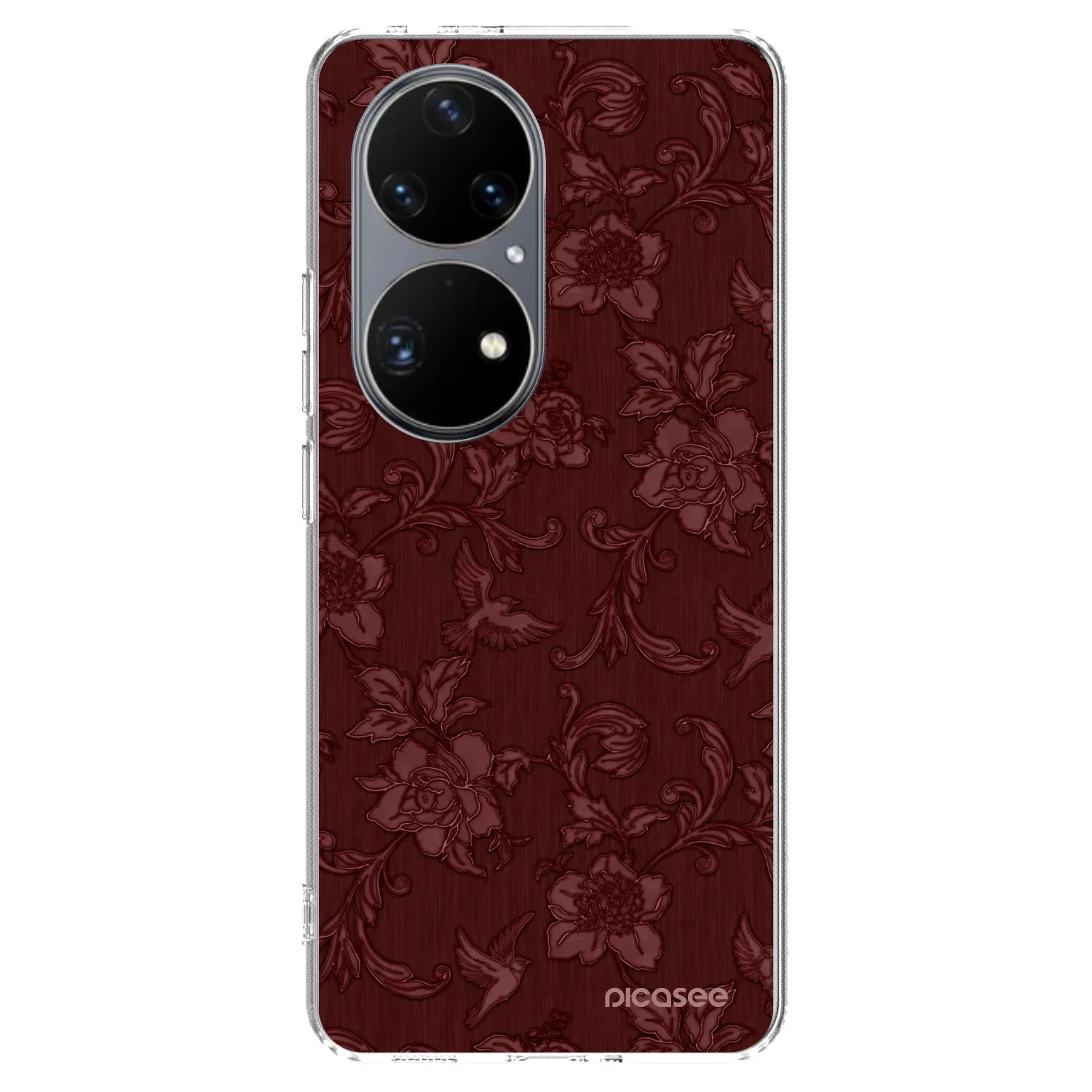 Picasee silikónový prehľadný obal pre Huawei P50 - Red Elegance
