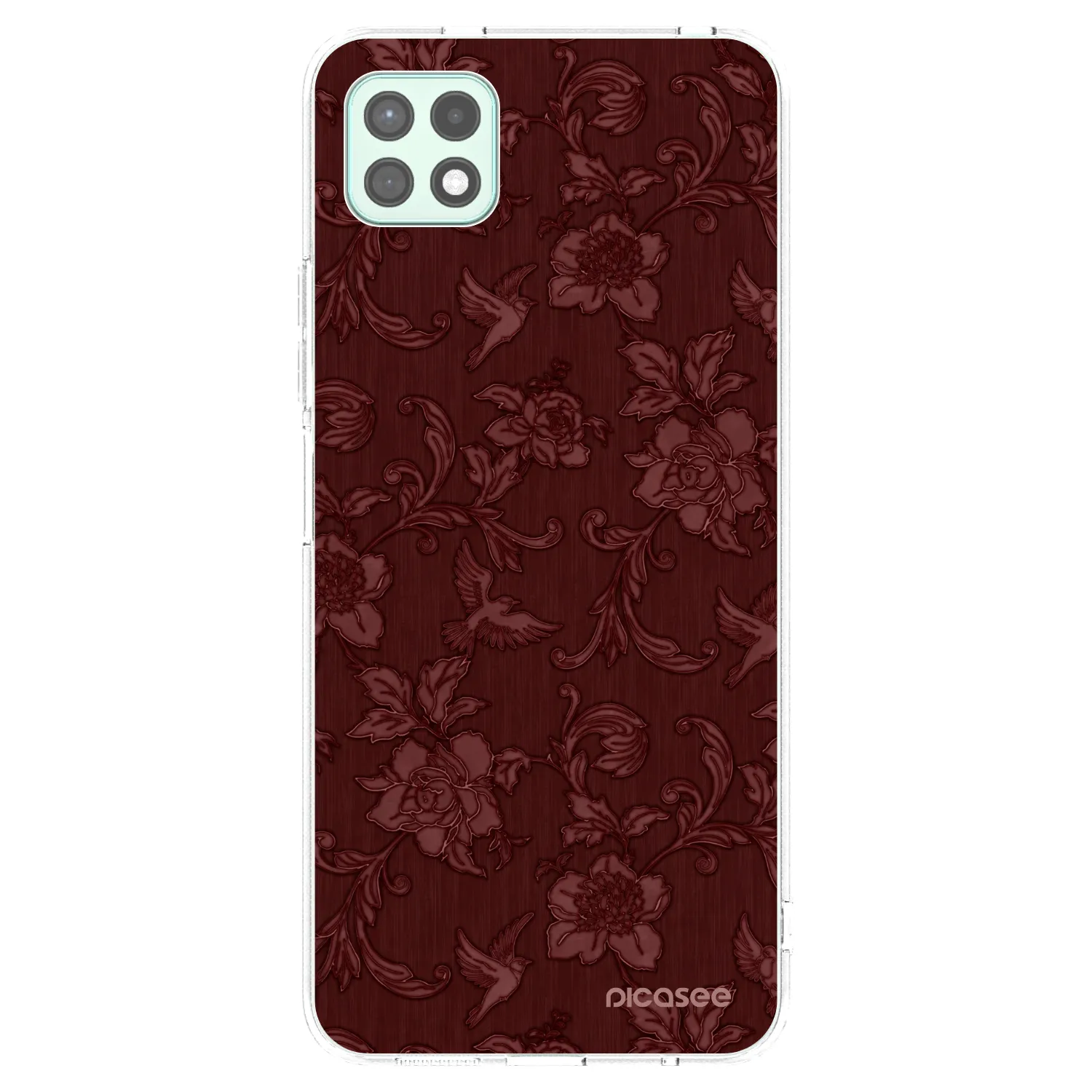 Picasee silikónový prehľadný obal pre Samsung Galaxy A22 A226B 5G - Red Elegance