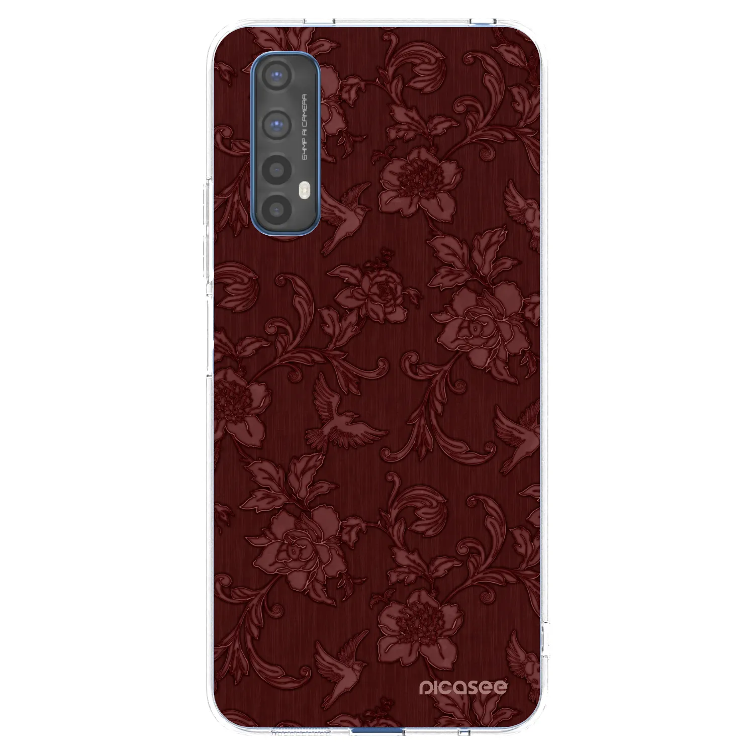 Picasee silikónový prehľadný obal pre Realme 7 - Red Elegance