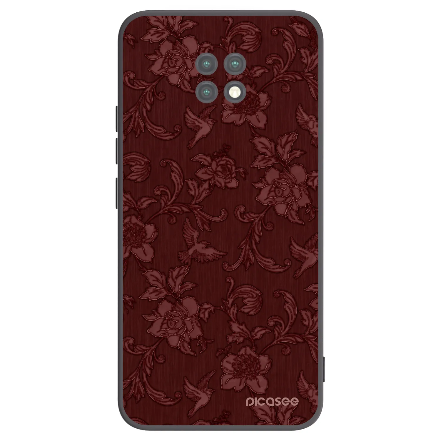 Picasee silikónový čierny obal pre Xiaomi Redmi Note 9T - Red Elegance