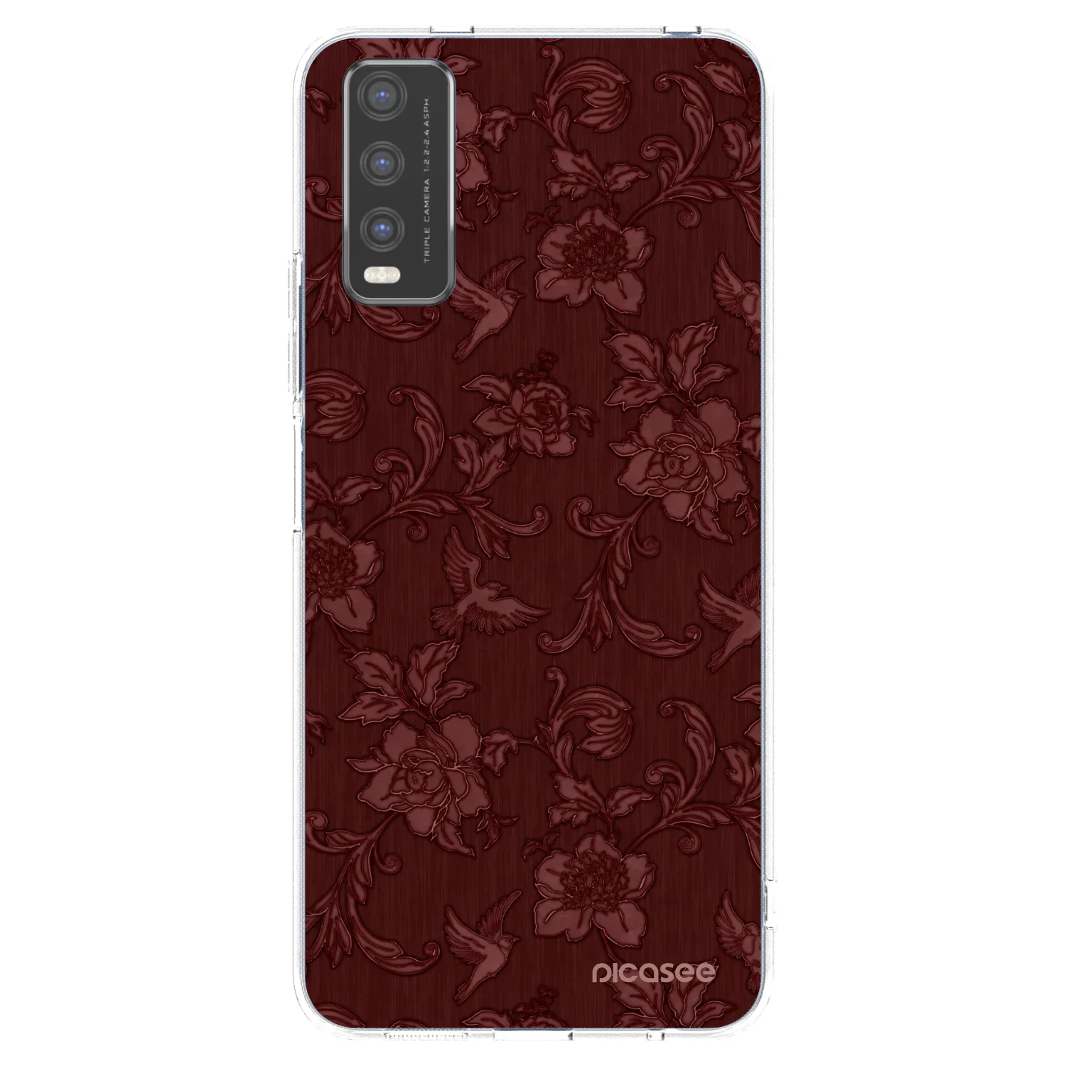 Picasee silikónový prehľadný obal pre Vivo Y20s - Red Elegance