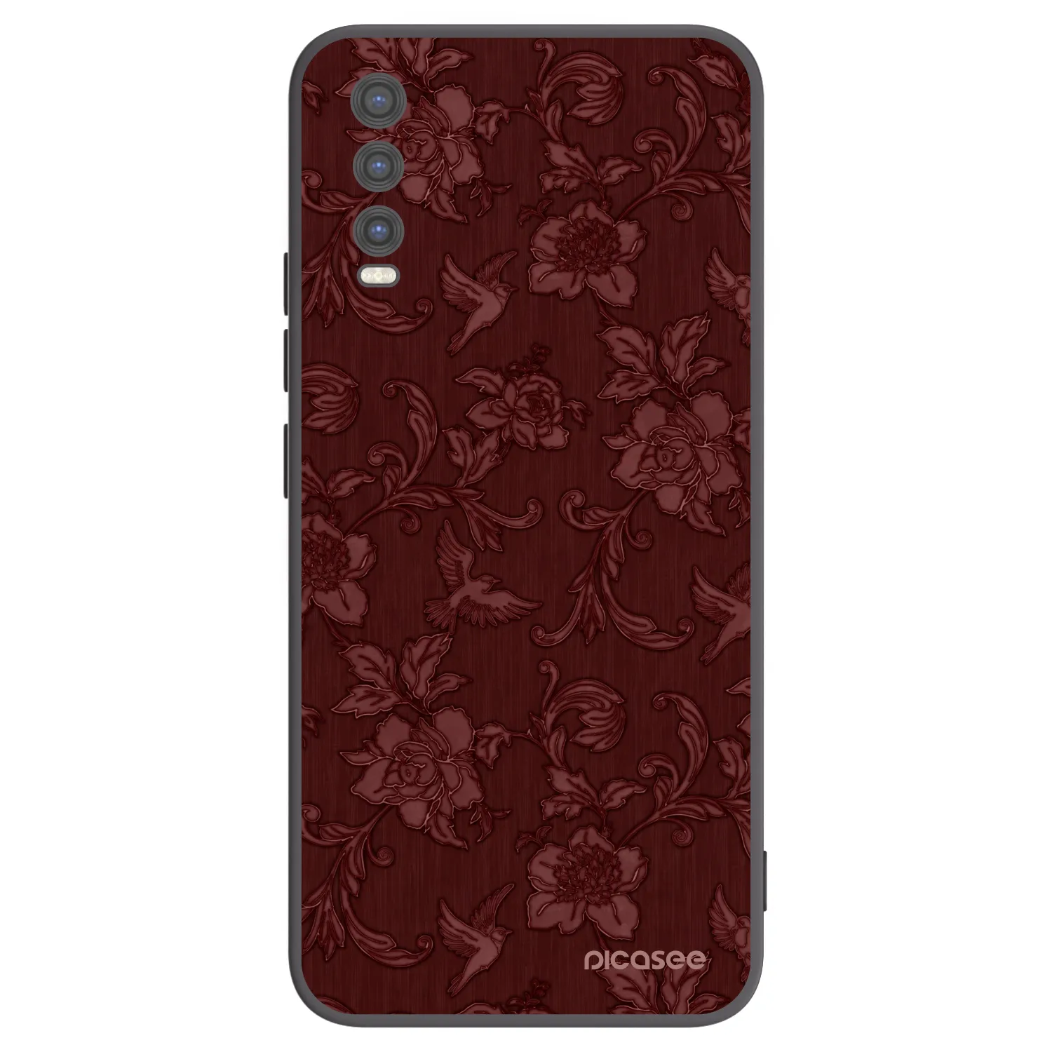 Picasee silikónový čierny obal pre Vivo Y20s - Red Elegance