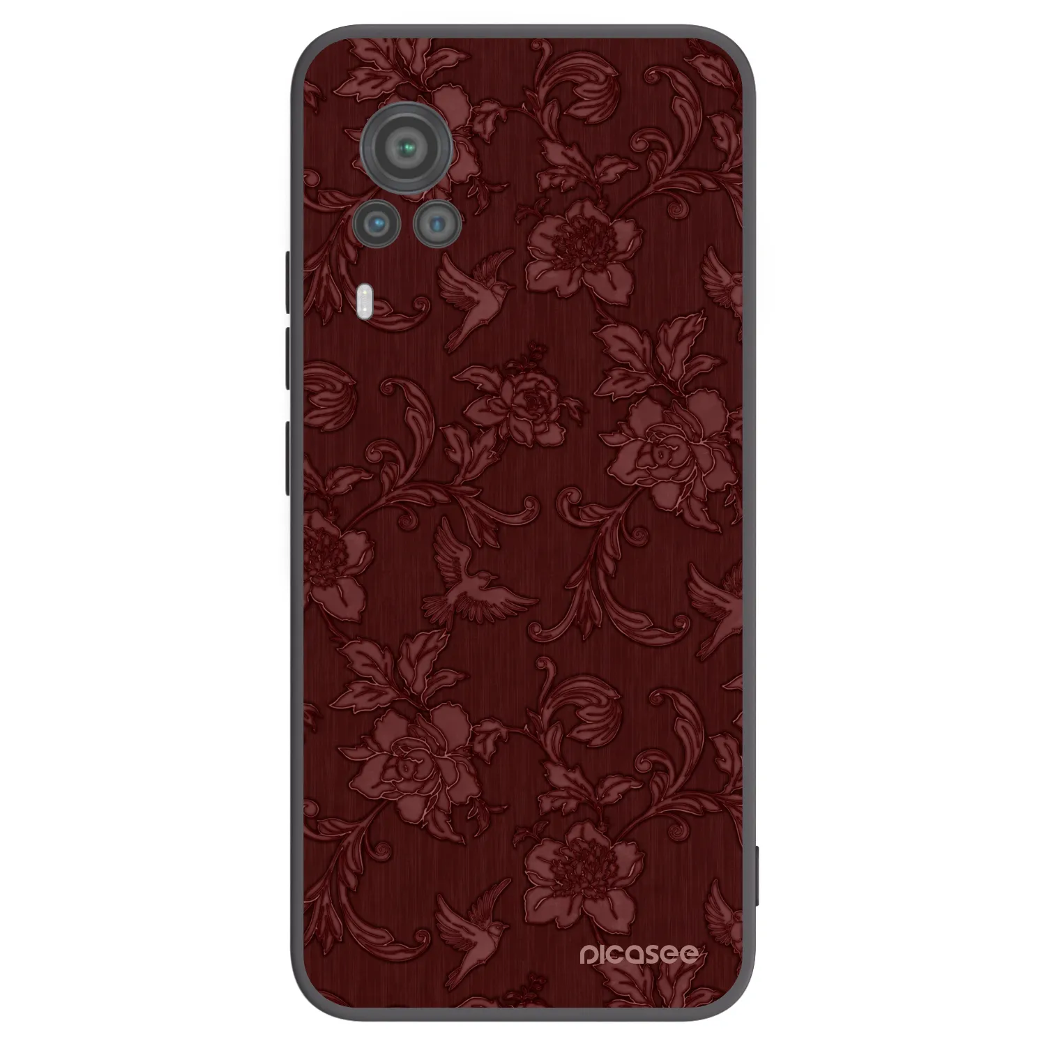 Picasee silikónový čierny obal pre Vivo X60 Pro 5G - Red Elegance