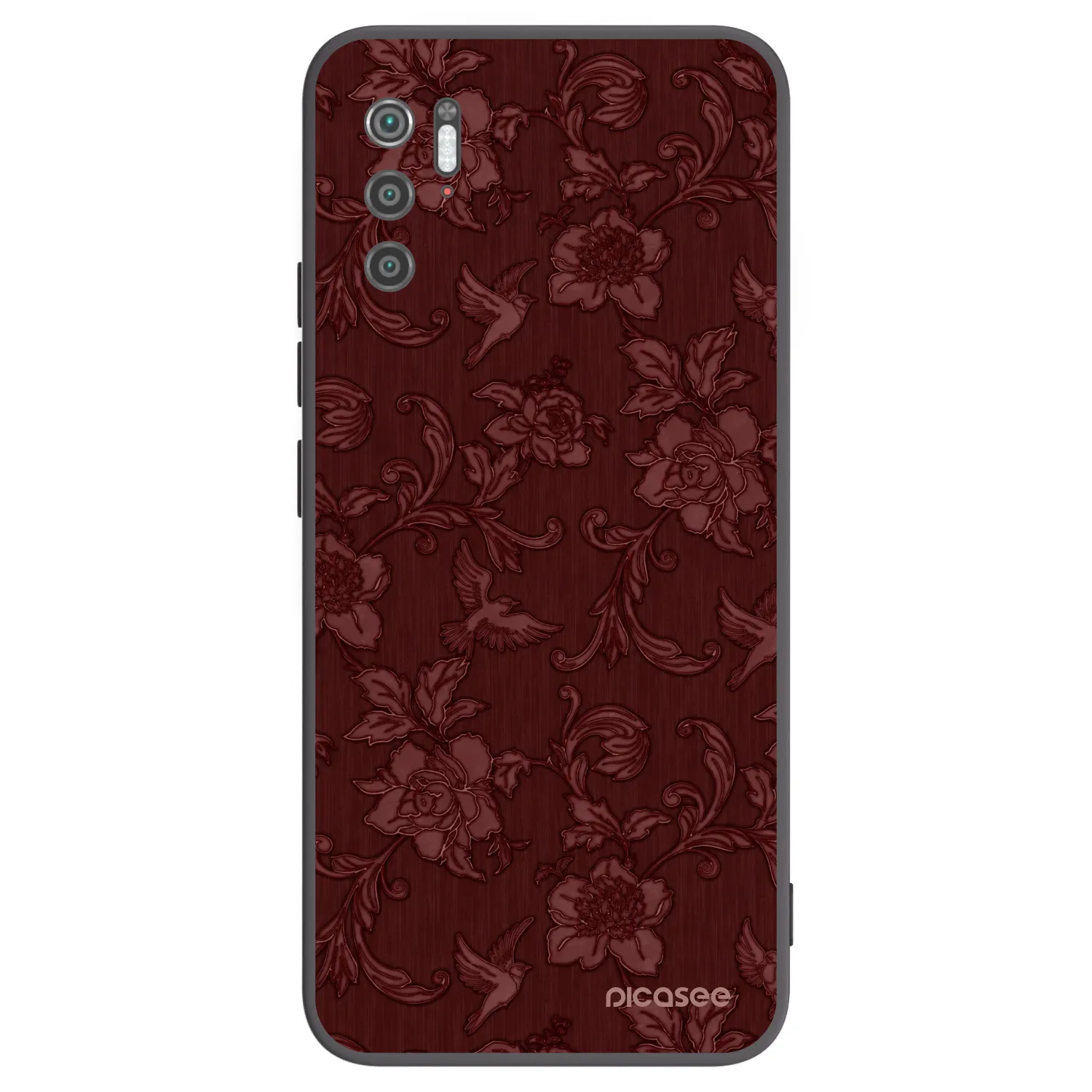 Picasee silikónový čierny obal pre Xiaomi Poco M3 Pro 5G - Red Elegance