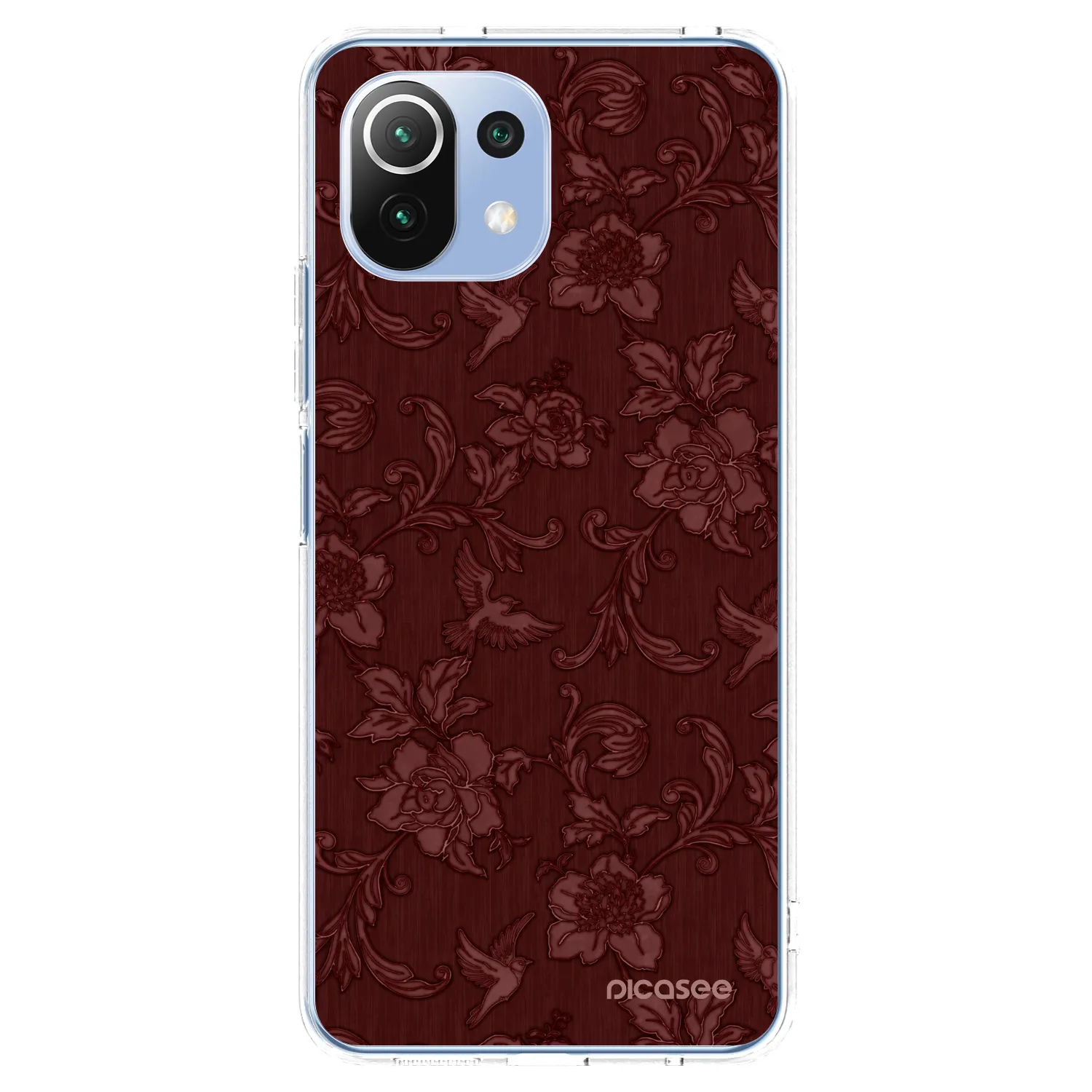 Picasee silikónový prehľadný obal pre Xiaomi 11 Lite 5G NE - Red Elegance