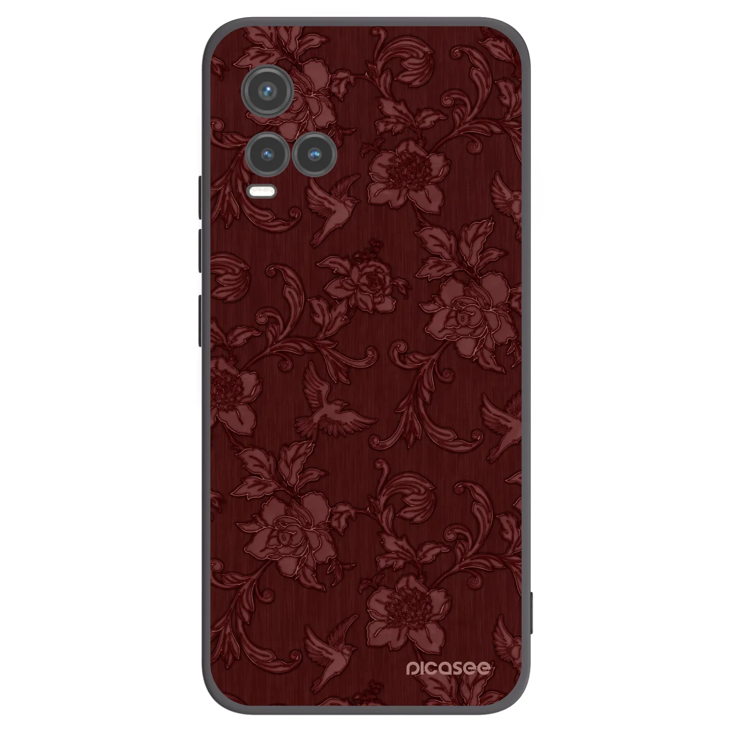 Picasee silikónový čierny obal pre Vivo Y33s - Red Elegance
