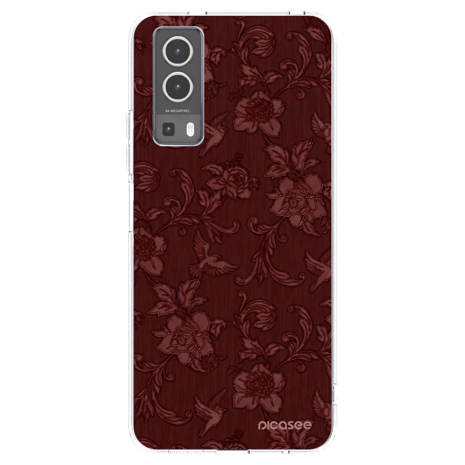 Picasee silikónový prehľadný obal pre Vivo Y72 5G - Red Elegance