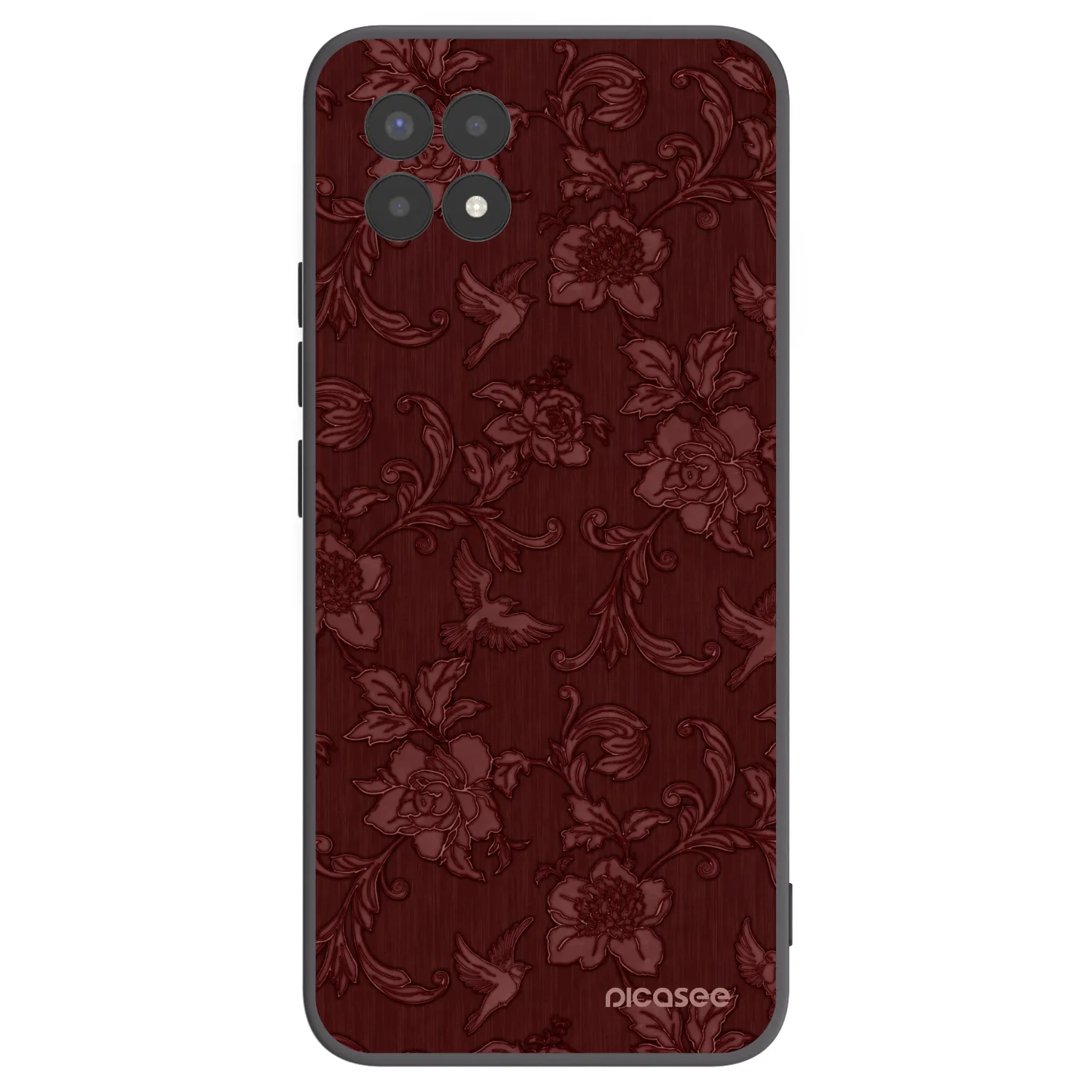 Picasee silikónový čierny obal pre Realme 8i - Red Elegance