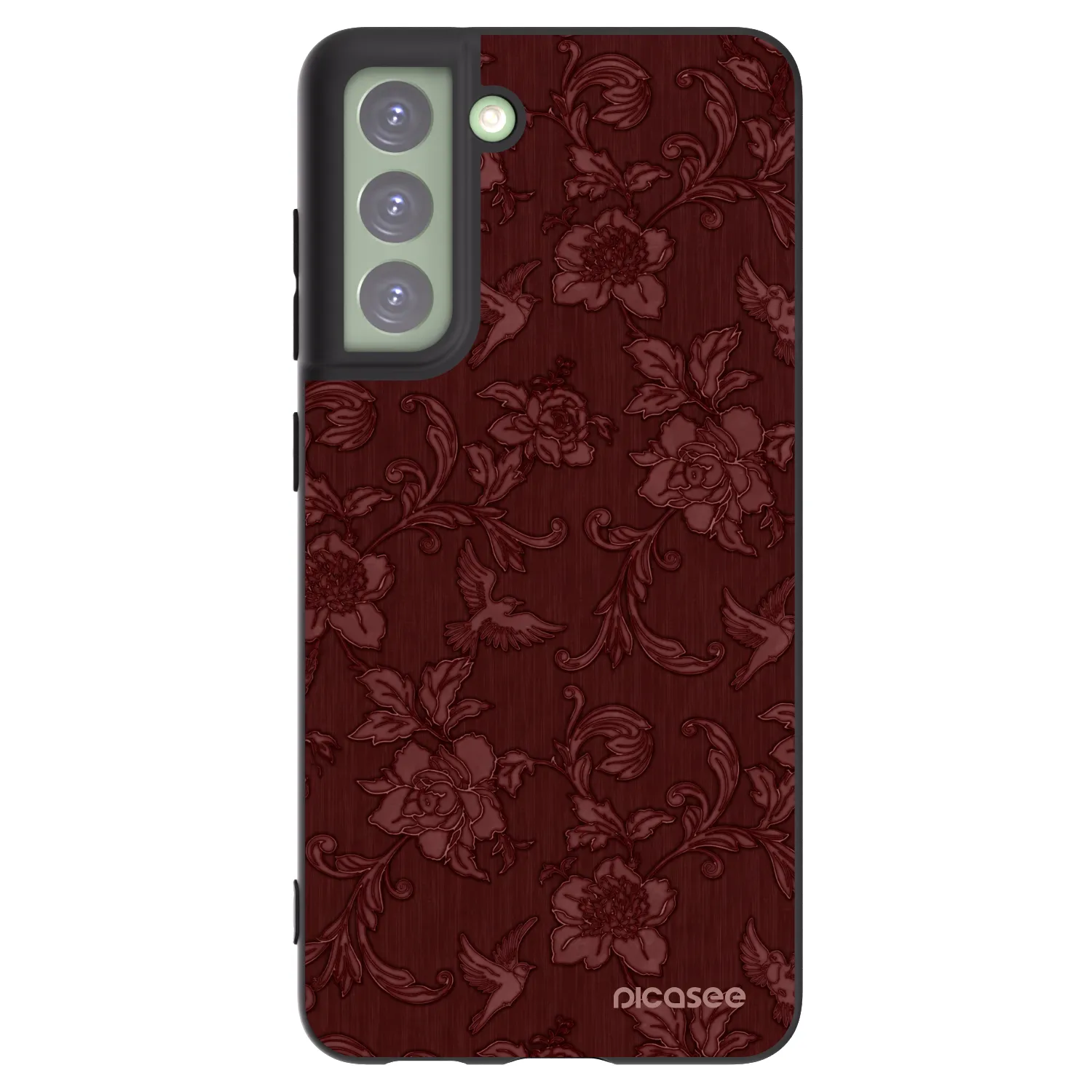 Picasee silikónový čierny obal pre Samsung Galaxy S21 FE 5G - Red Elegance