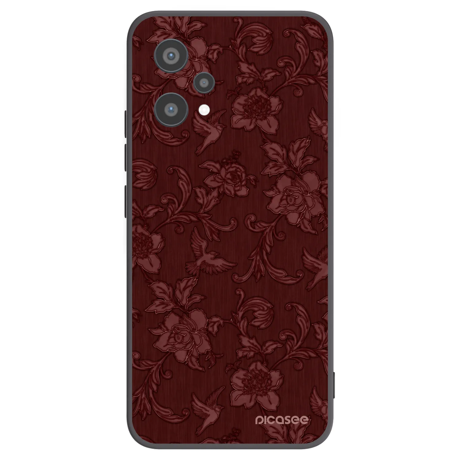 Picasee silikónový čierny obal pre Realme 9 Pro 5G - Red Elegance
