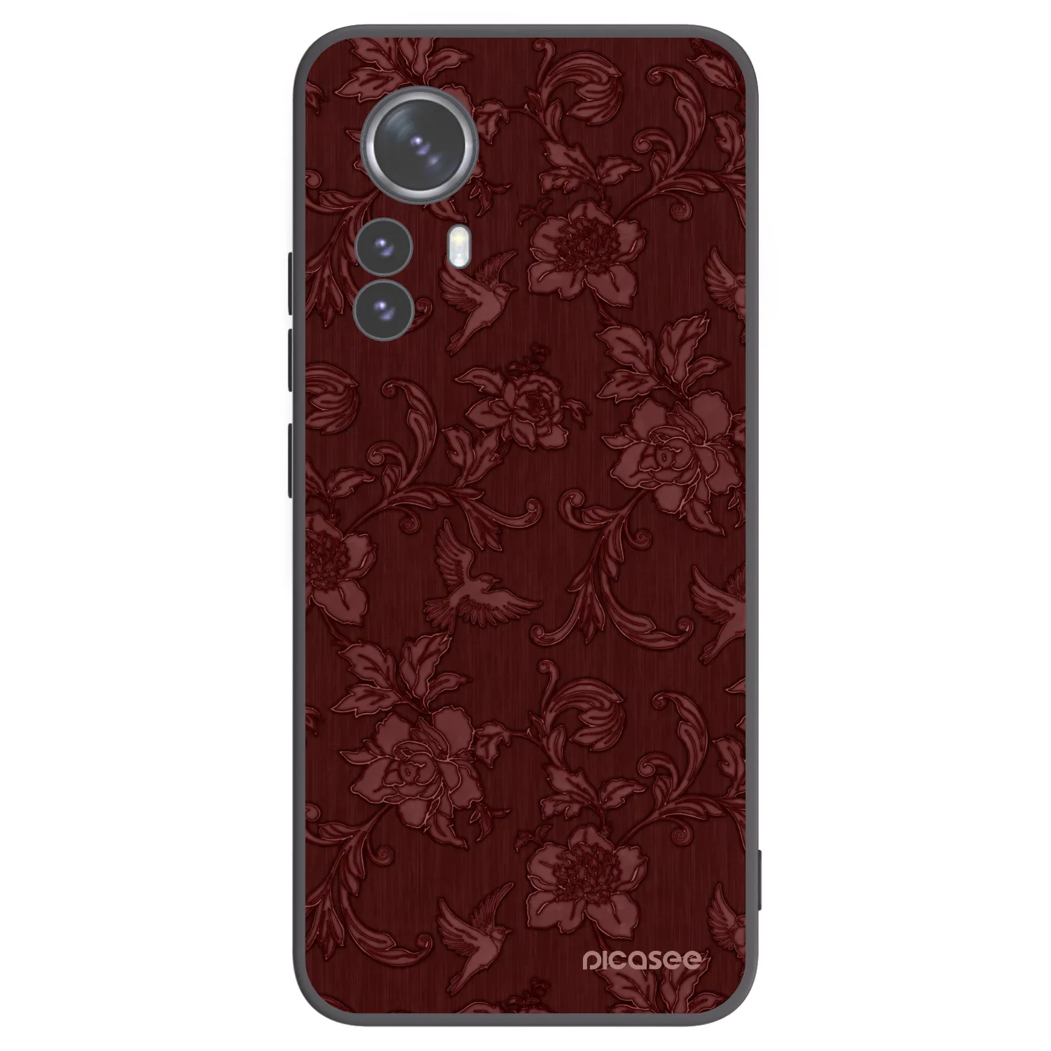 Picasee silikónový čierny obal pre Xiaomi 12 Pro - Red Elegance