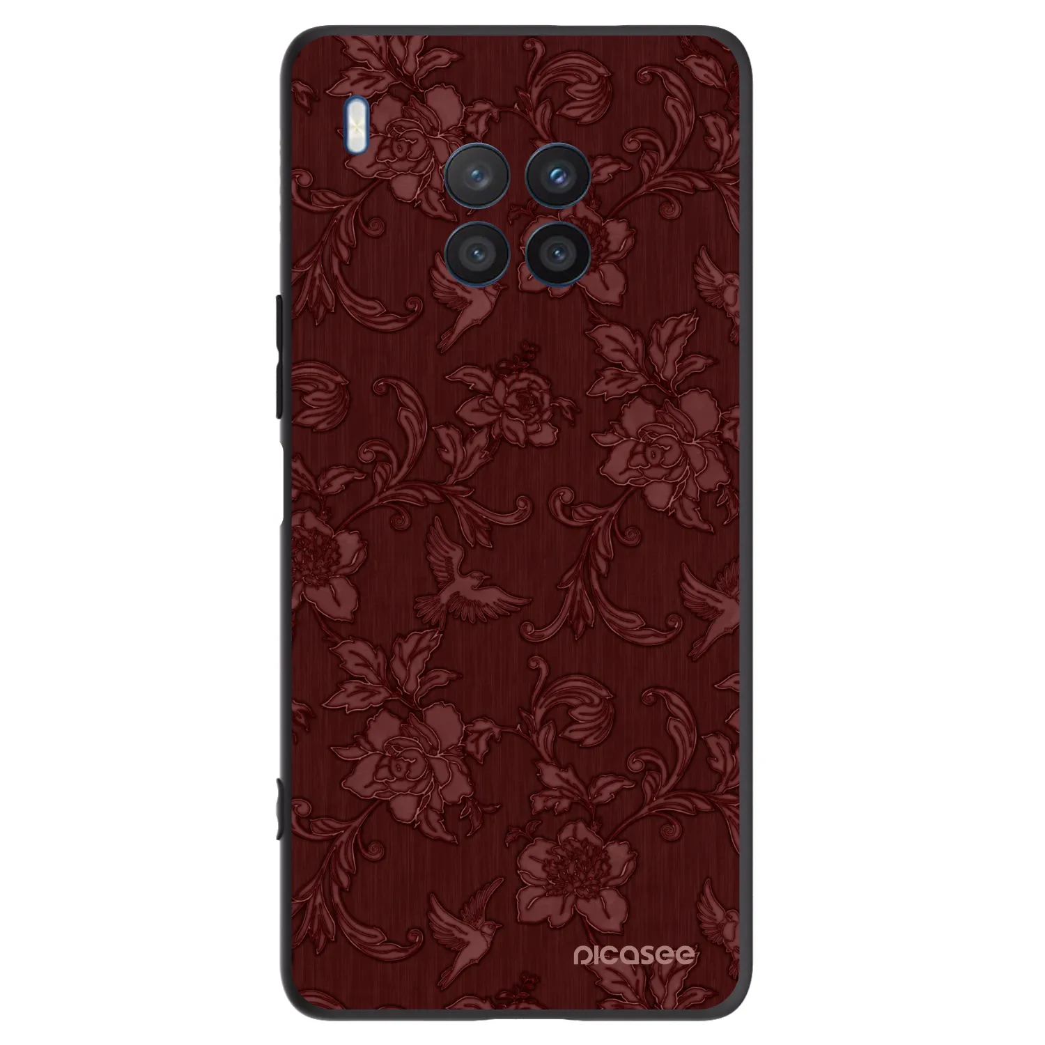 Picasee silikónový čierny obal pre Honor 50 Lite - Red Elegance