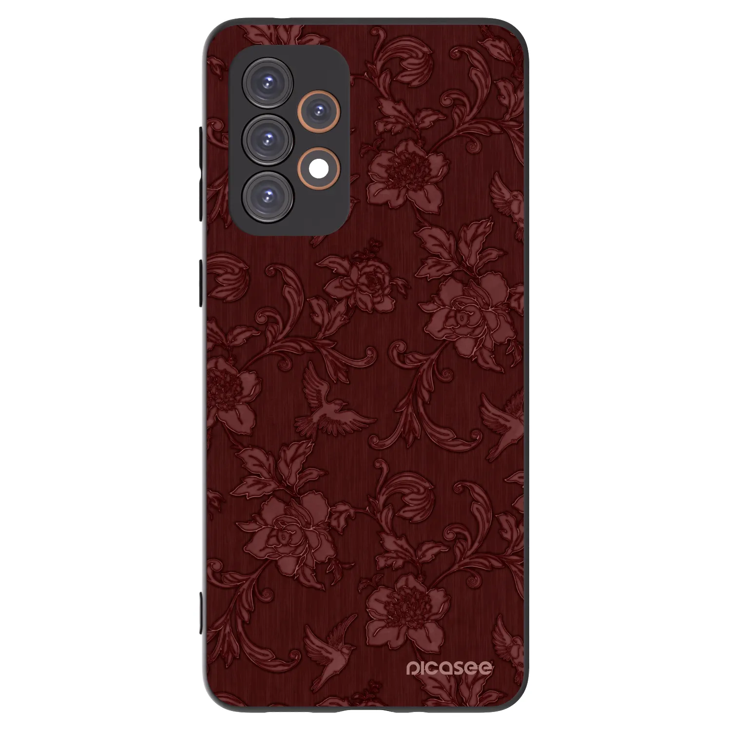 Picasee silikónový čierny obal pre Samsung Galaxy A33 5G A336 - Red Elegance
