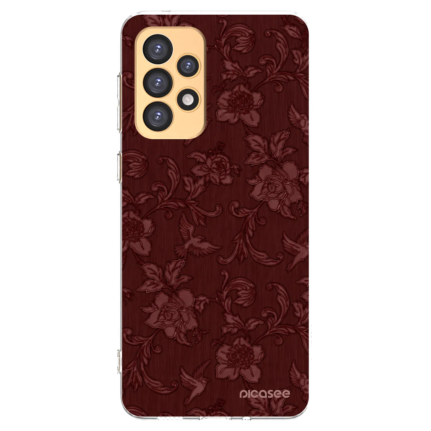 Picasee silikónový prehľadný obal pre Samsung Galaxy A33 5G A336 - Red Elegance