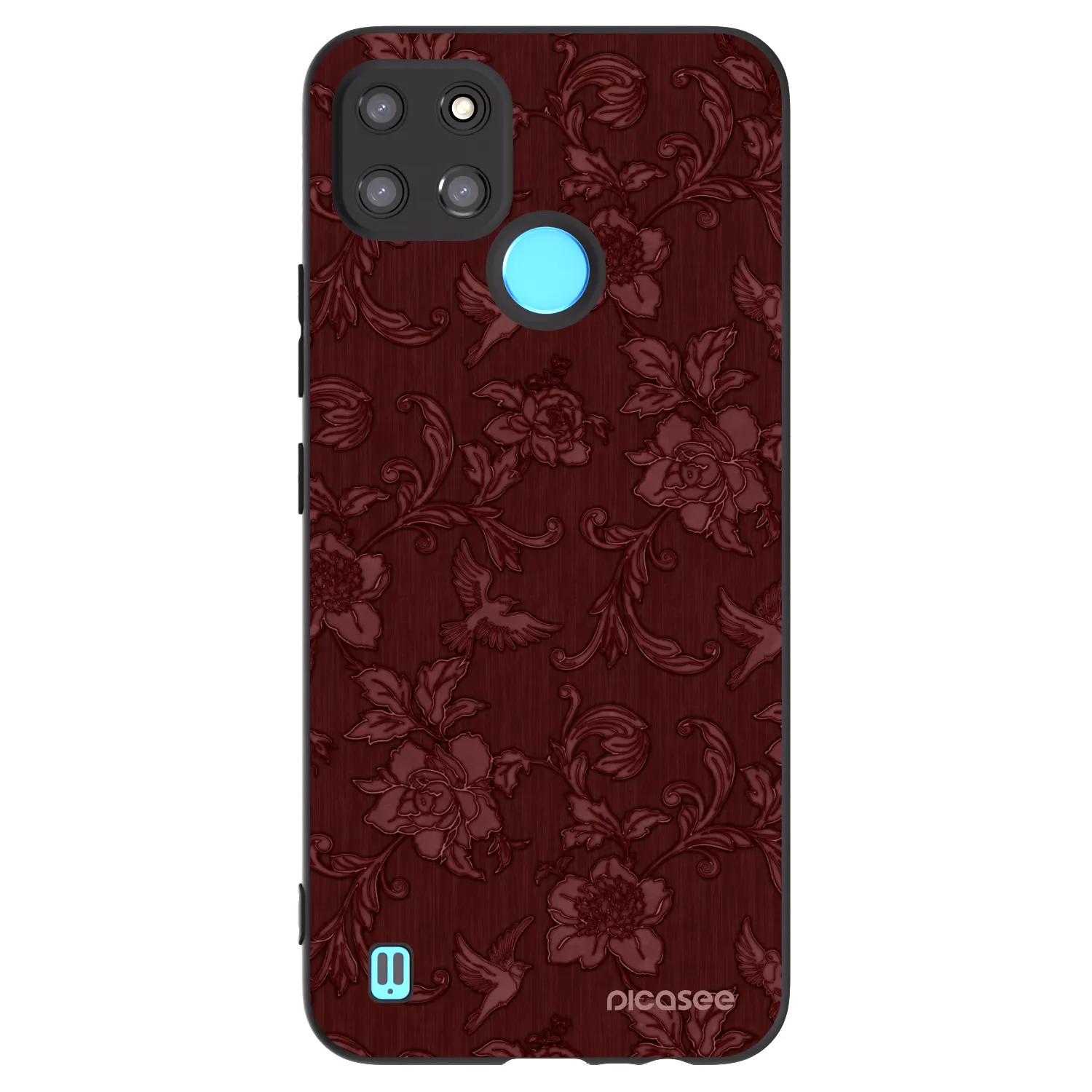 Picasee silikónový čierny obal pre Realme C21Y - Red Elegance