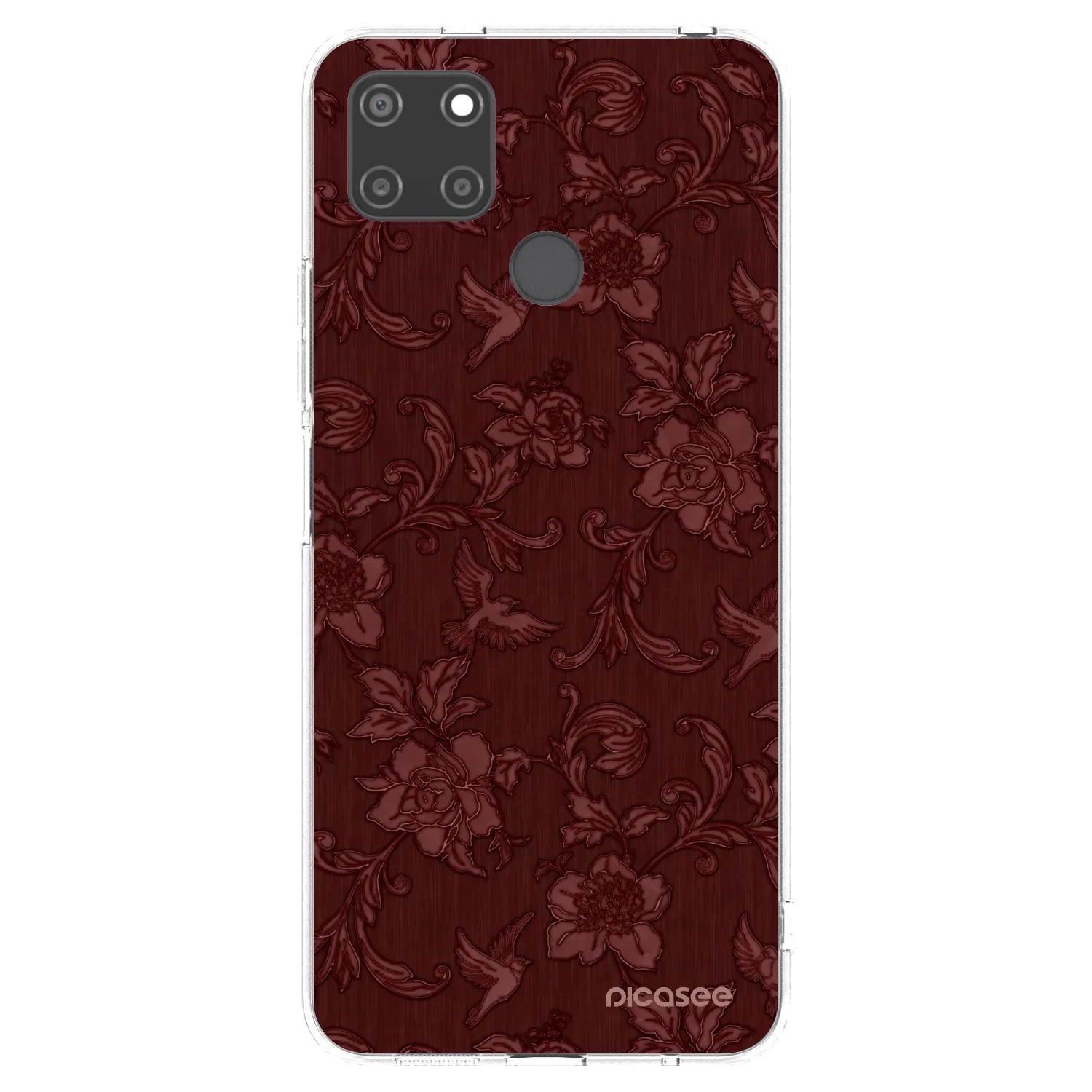 Picasee silikónový prehľadný obal pre Realme C21Y - Red Elegance