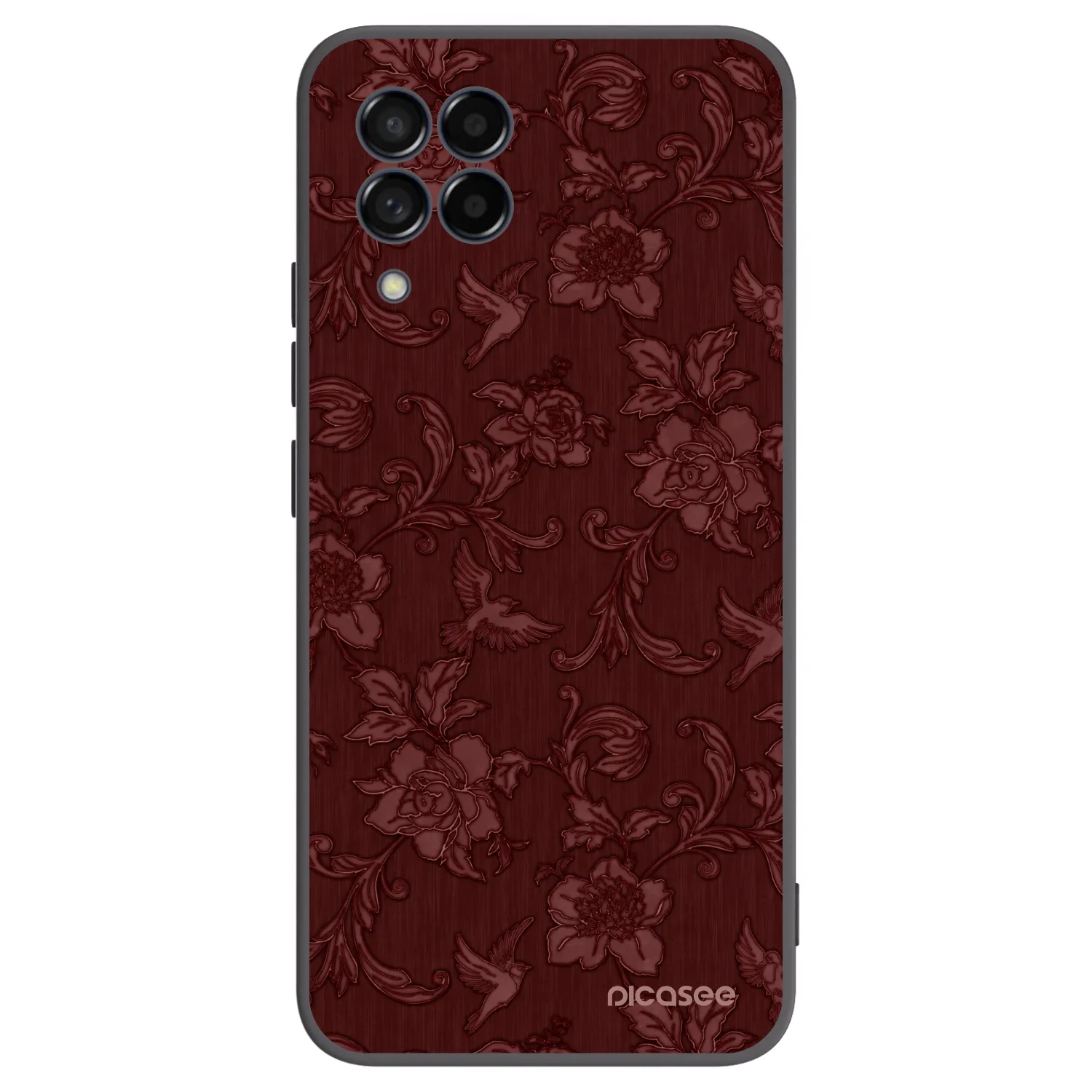 Picasee silikónový čierny obal pre Samsung Galaxy M53 5G - Red Elegance