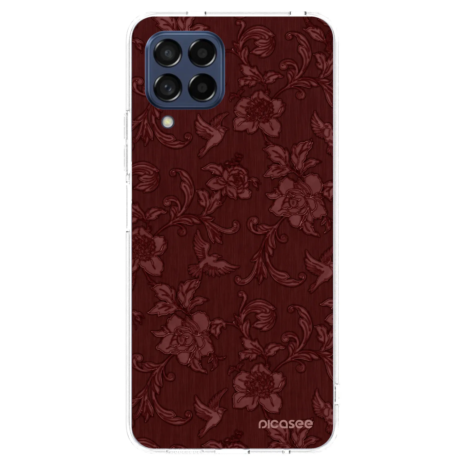 Picasee silikónový prehľadný obal pre Samsung Galaxy M53 5G - Red Elegance