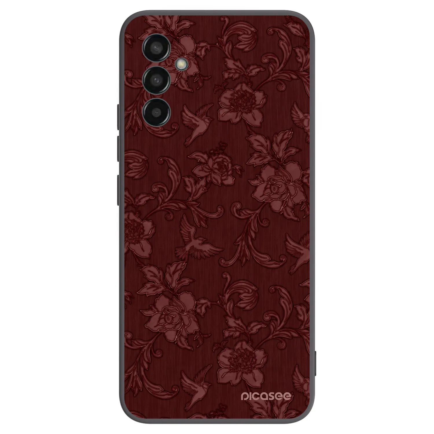 Picasee silikónový čierny obal pre Samsung Galaxy M13 M135F - Red Elegance