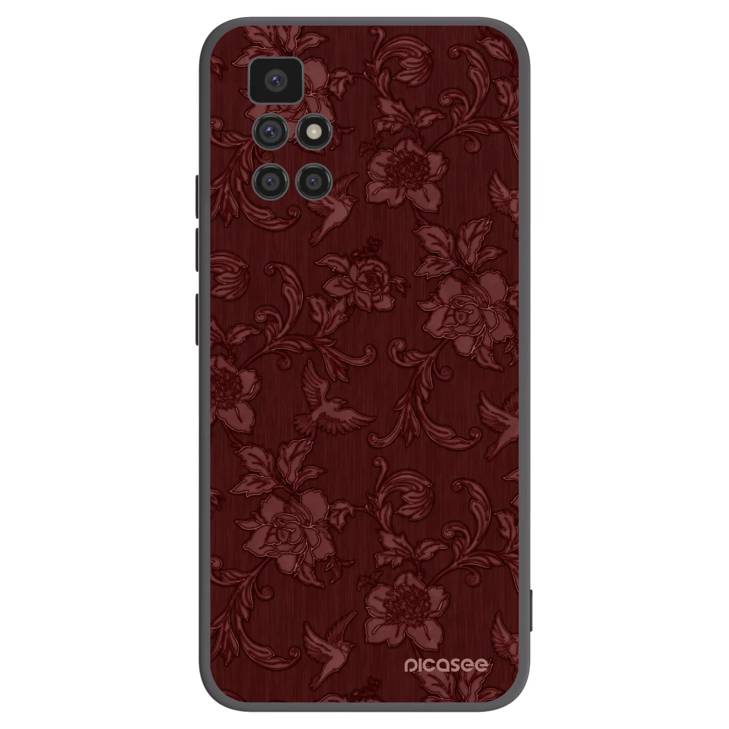 Picasee silikónový čierny obal pre Xiaomi Redmi 10 (2022) - Red Elegance