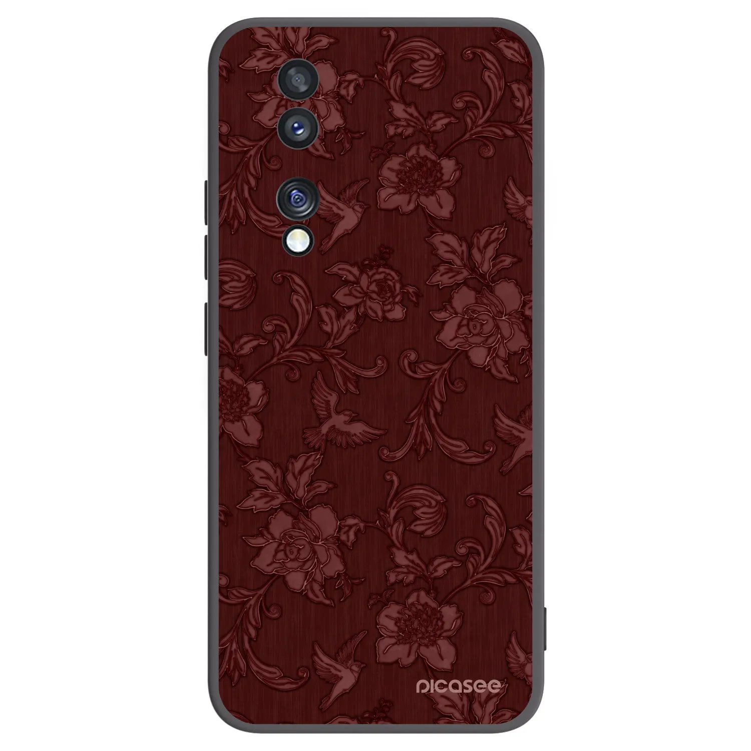 Picasee silikónový čierny obal pre Honor 70 - Red Elegance