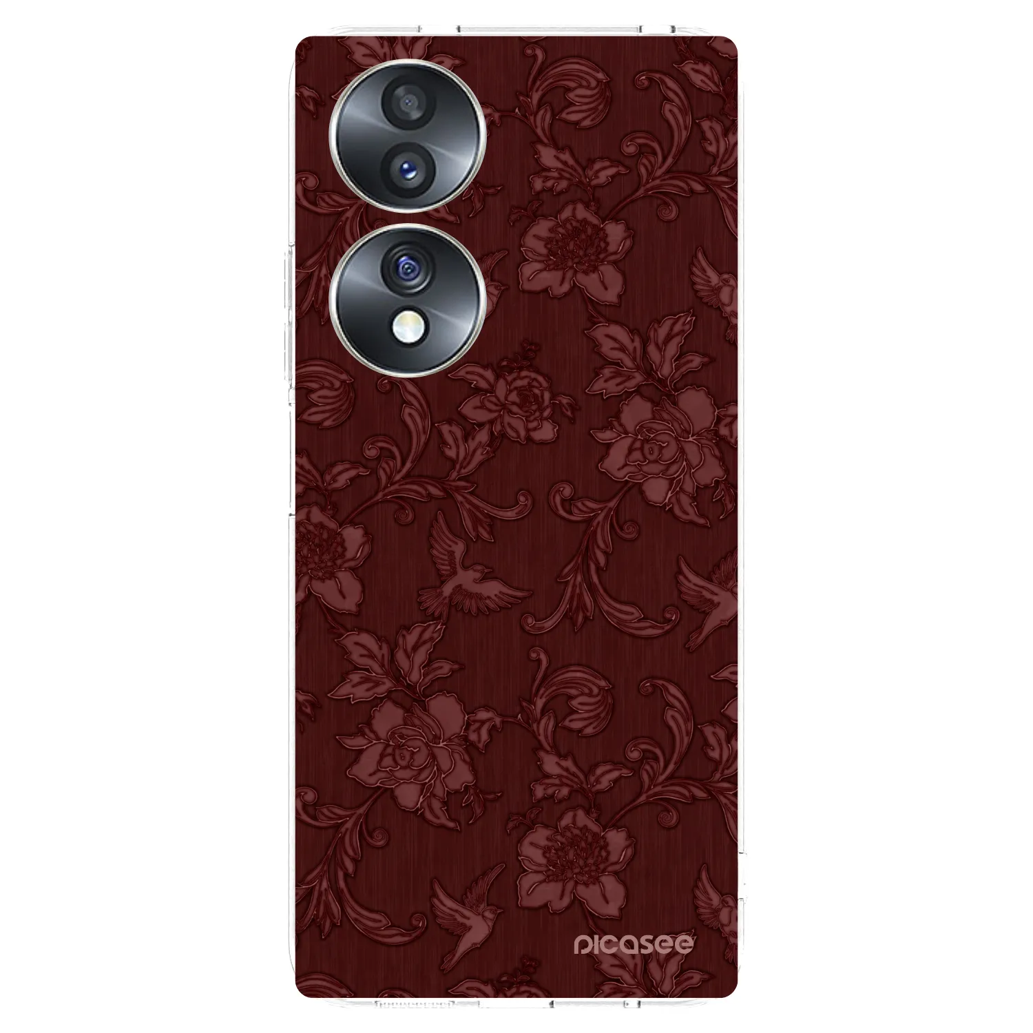Picasee silikónový prehľadný obal pre Honor 70 - Red Elegance