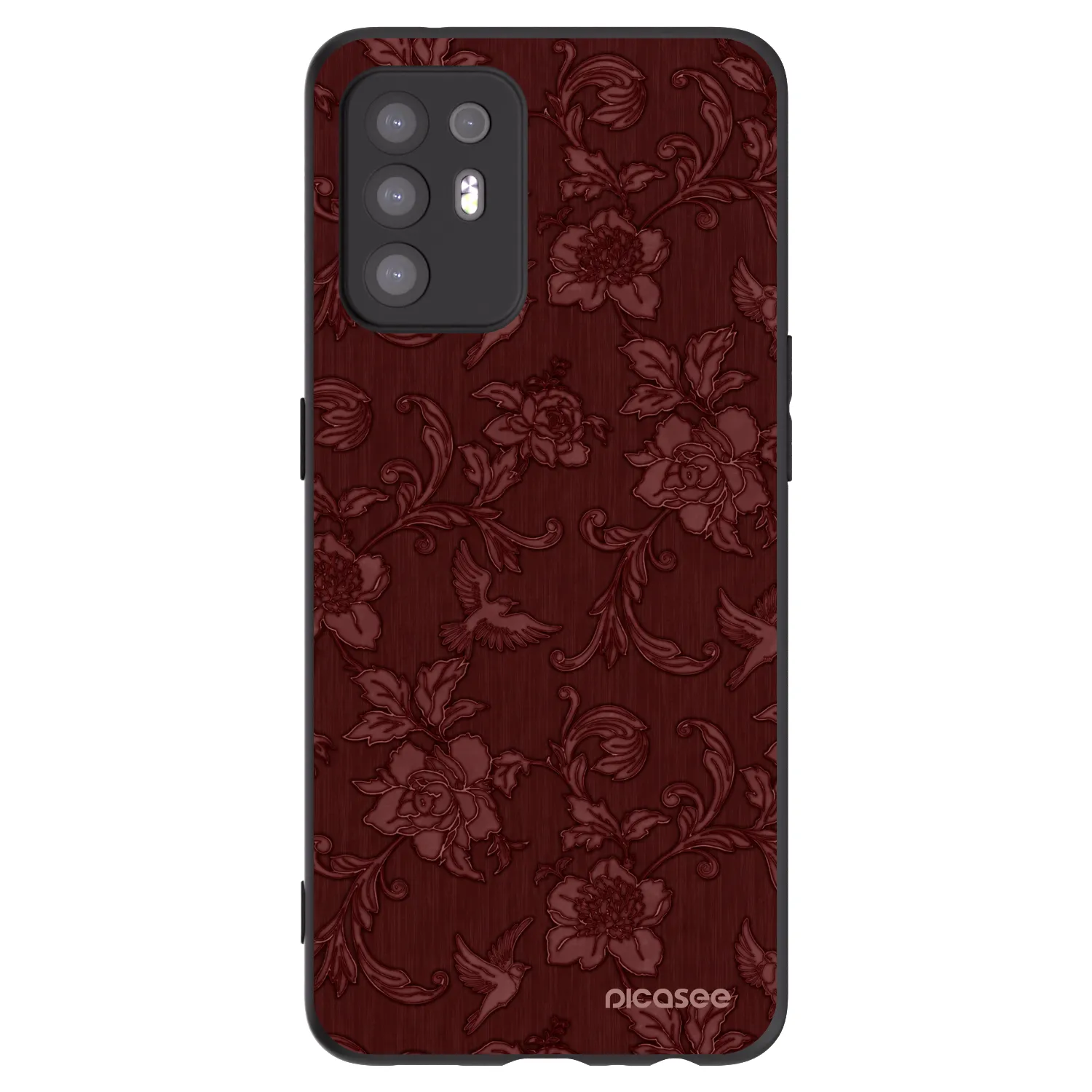Picasee silikónový čierny obal pre OPPO A94 5G - Red Elegance