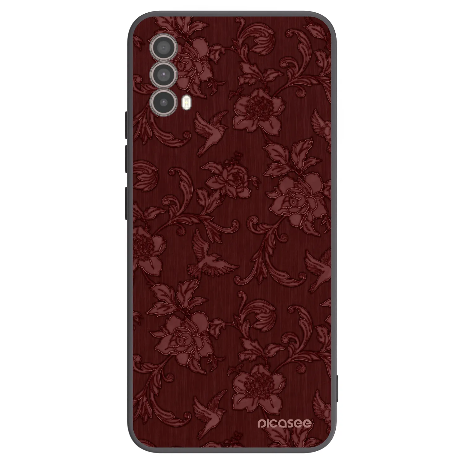 Picasee silikónový čierny obal pre Motorola Moto E40 - Red Elegance