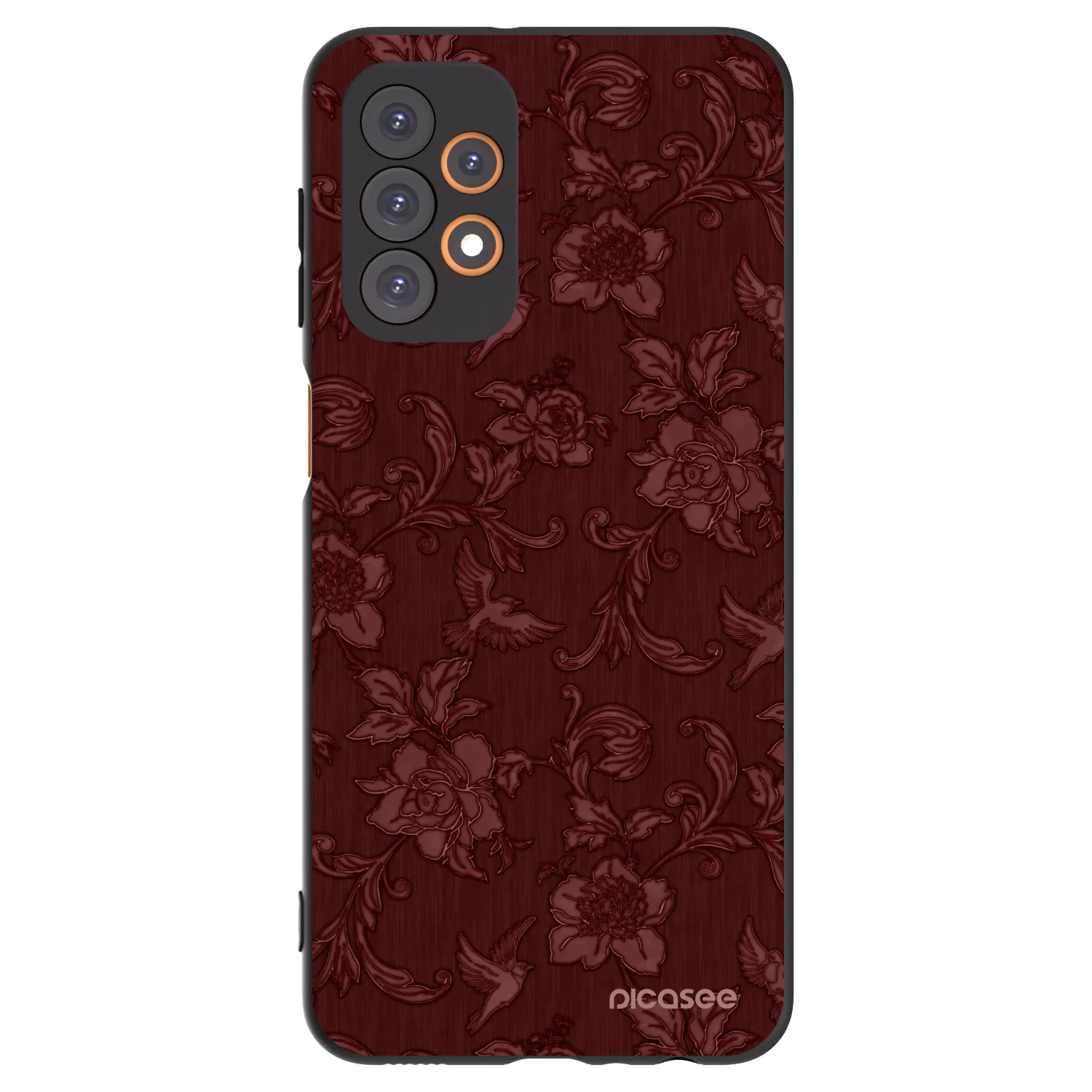 Picasee silikónový čierny obal pre Samsung Galaxy A23 A235F 4G - Red Elegance