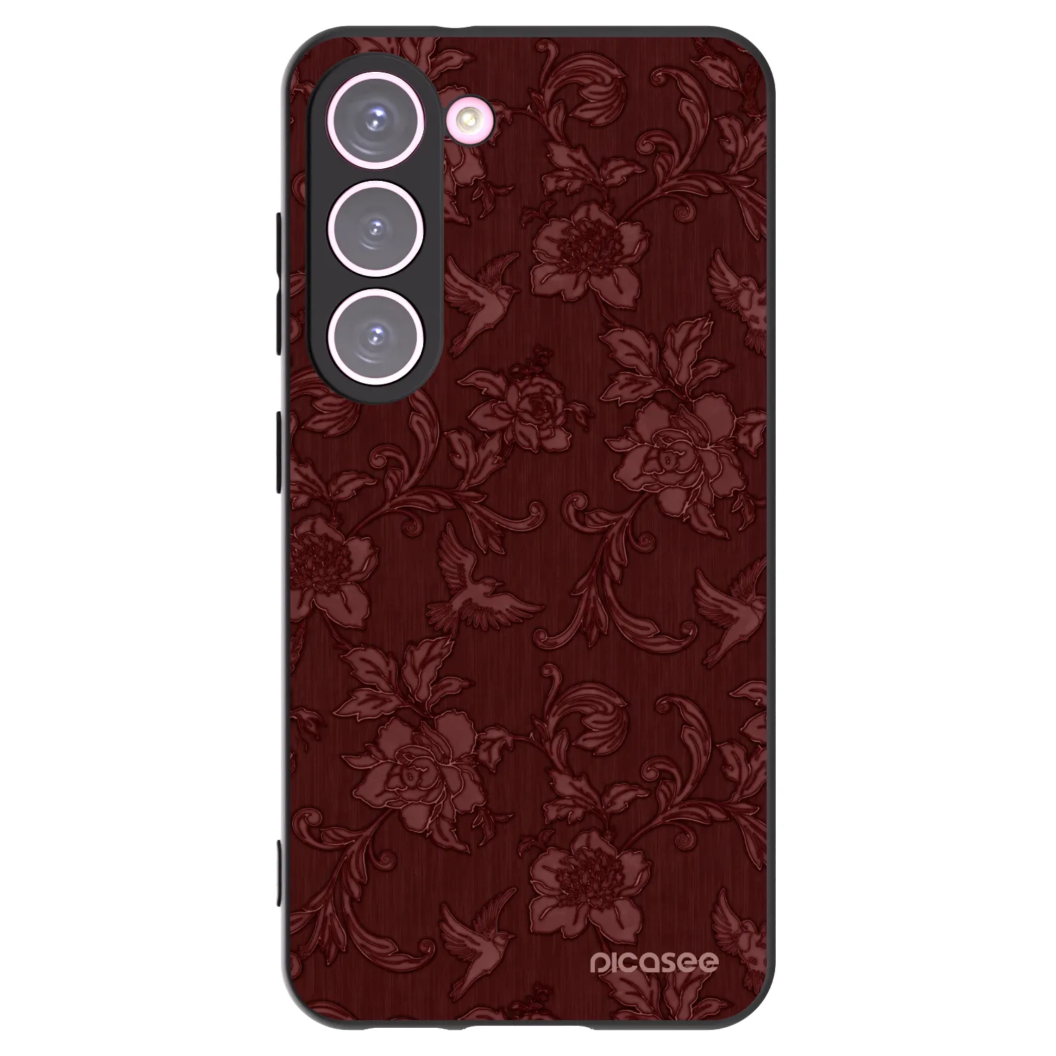 Picasee silikónový čierny obal pre Samsung Galaxy S23 5G - Red Elegance