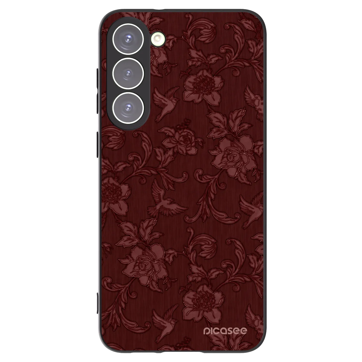 Picasee silikónový čierny obal pre Samsung Galaxy S23+ 5G - Red Elegance