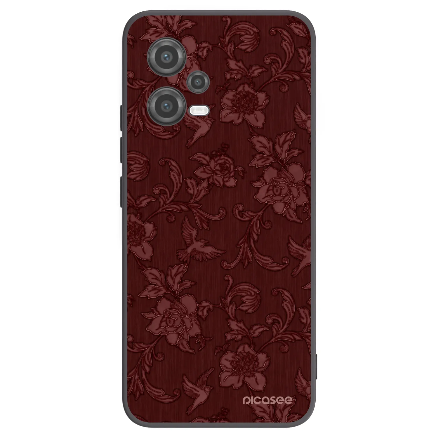 Picasee silikónový čierny obal pre Xiaomi Poco X5 - Red Elegance