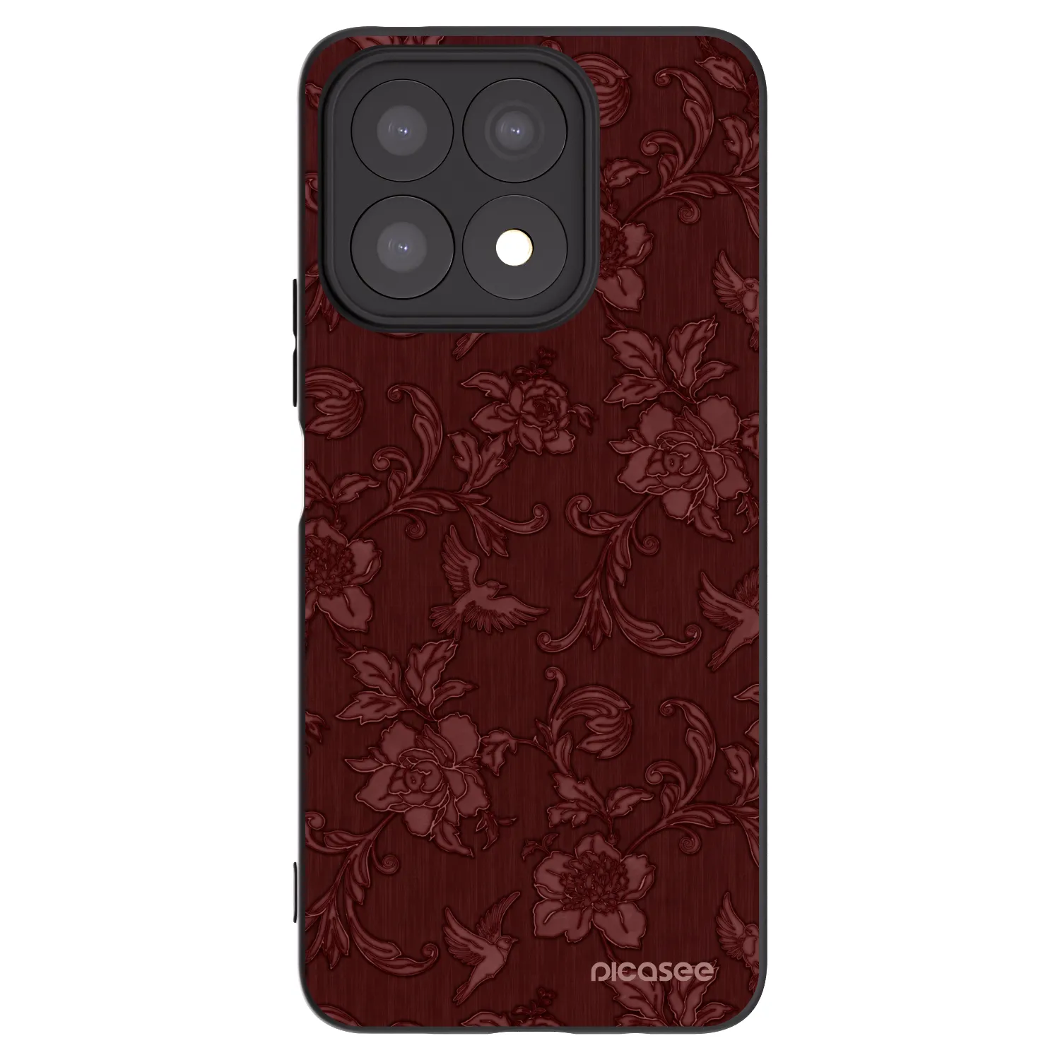 Picasee silikónový čierny obal pre Honor X8a - Red Elegance