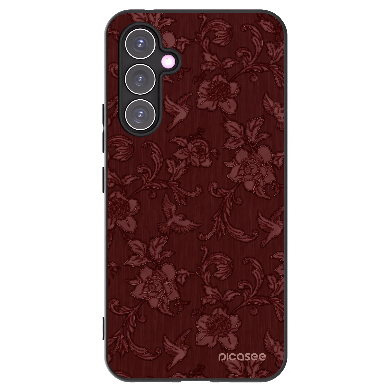 Picasee silikónový čierny obal pre Samsung Galaxy A54 5G A546B - Red Elegance