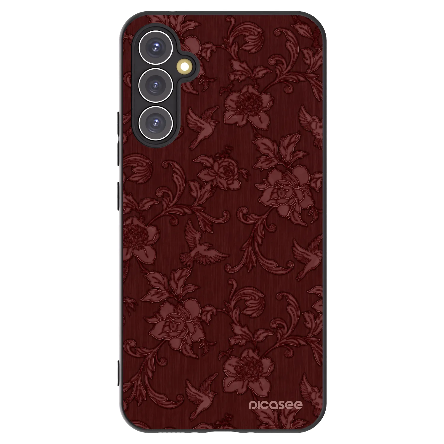 Picasee silikónový čierny obal pre Samsung Galaxy A34 5G A346B - Red Elegance