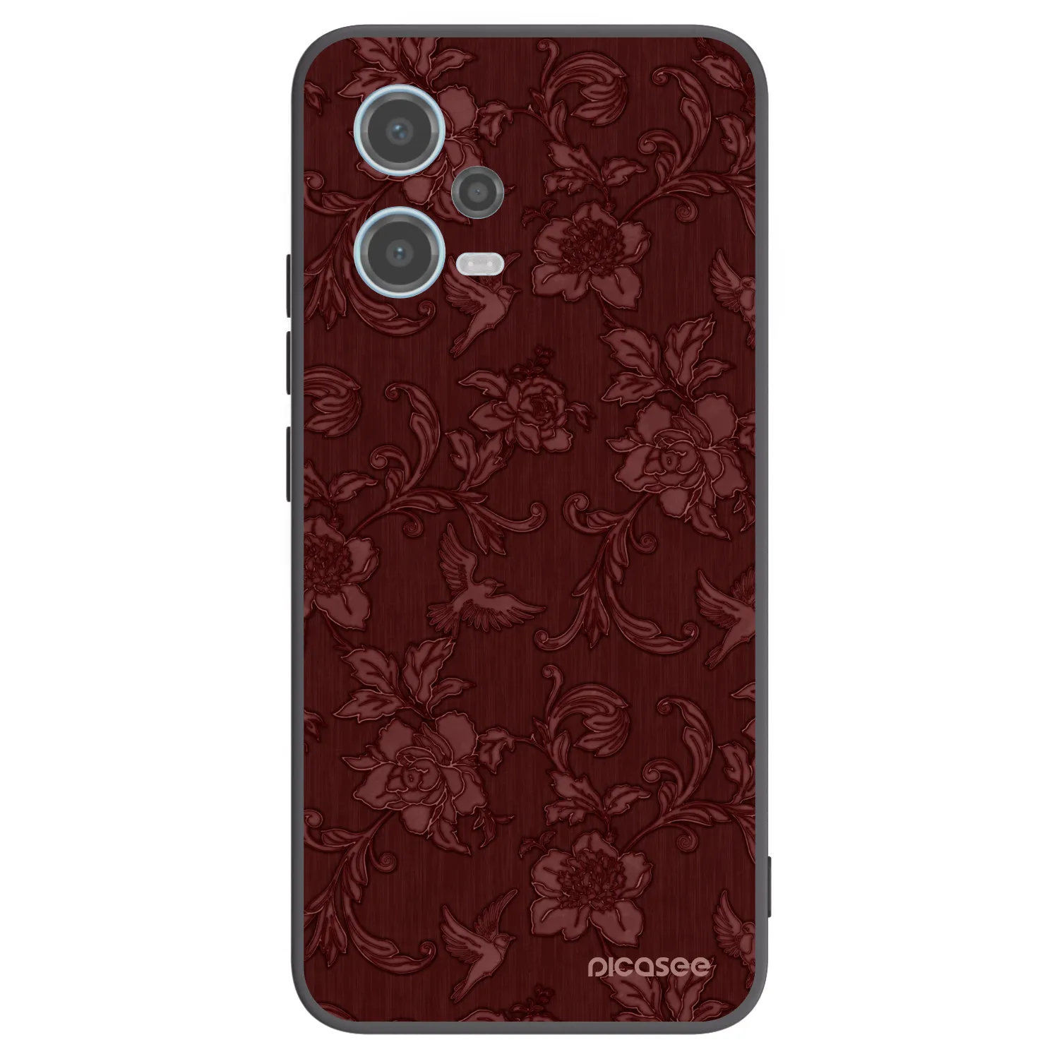 Picasee silikónový čierny obal pre Xiaomi Redmi Note 12 5G - Red Elegance