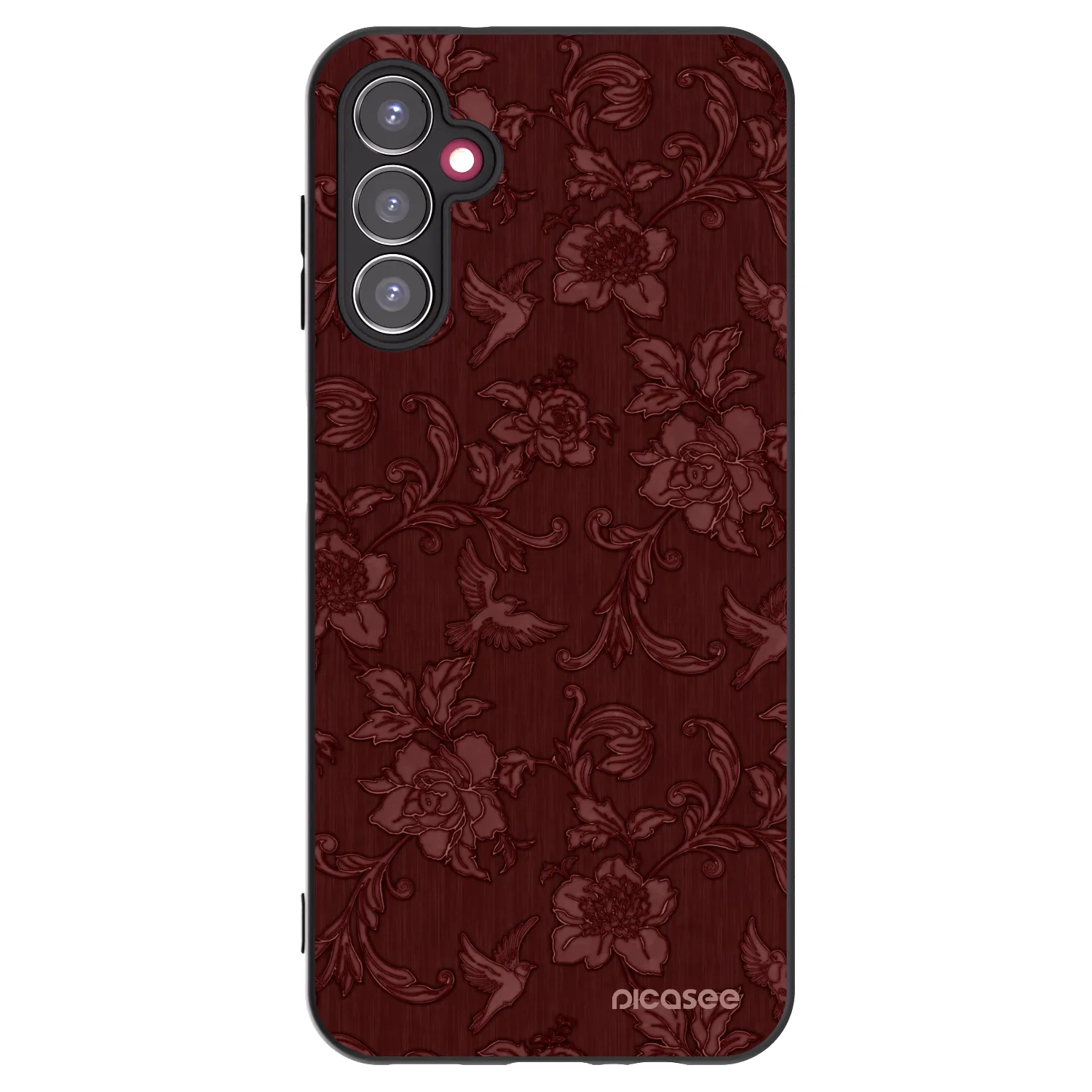 Picasee silikónový čierny obal pre Samsung Galaxy A14 5G A146P - Red Elegance