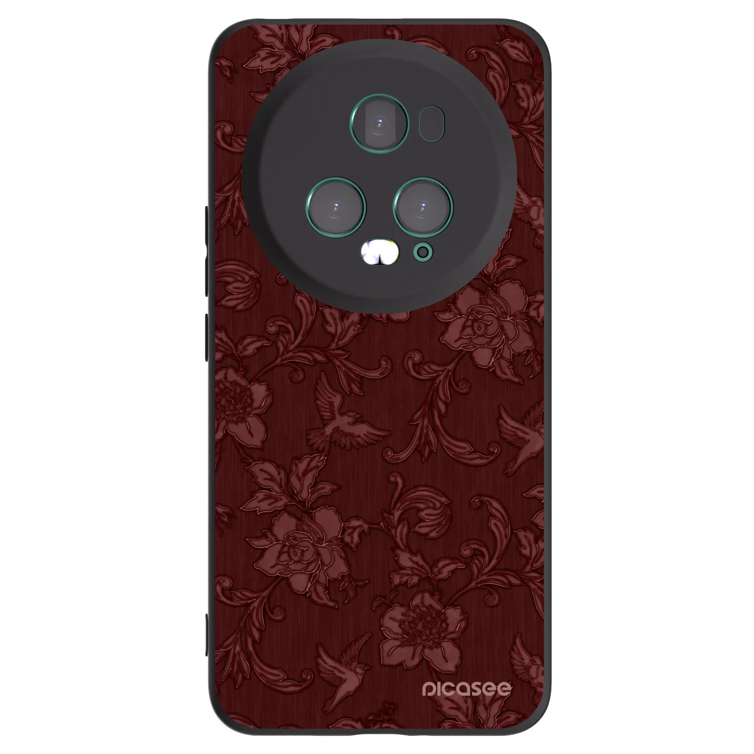 Picasee silikónový čierny obal pre Honor Magic5 Pro - Red Elegance