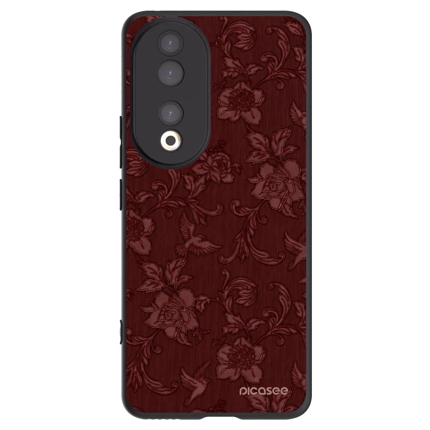 Picasee silikónový čierny obal pre Honor 90 5G - Red Elegance