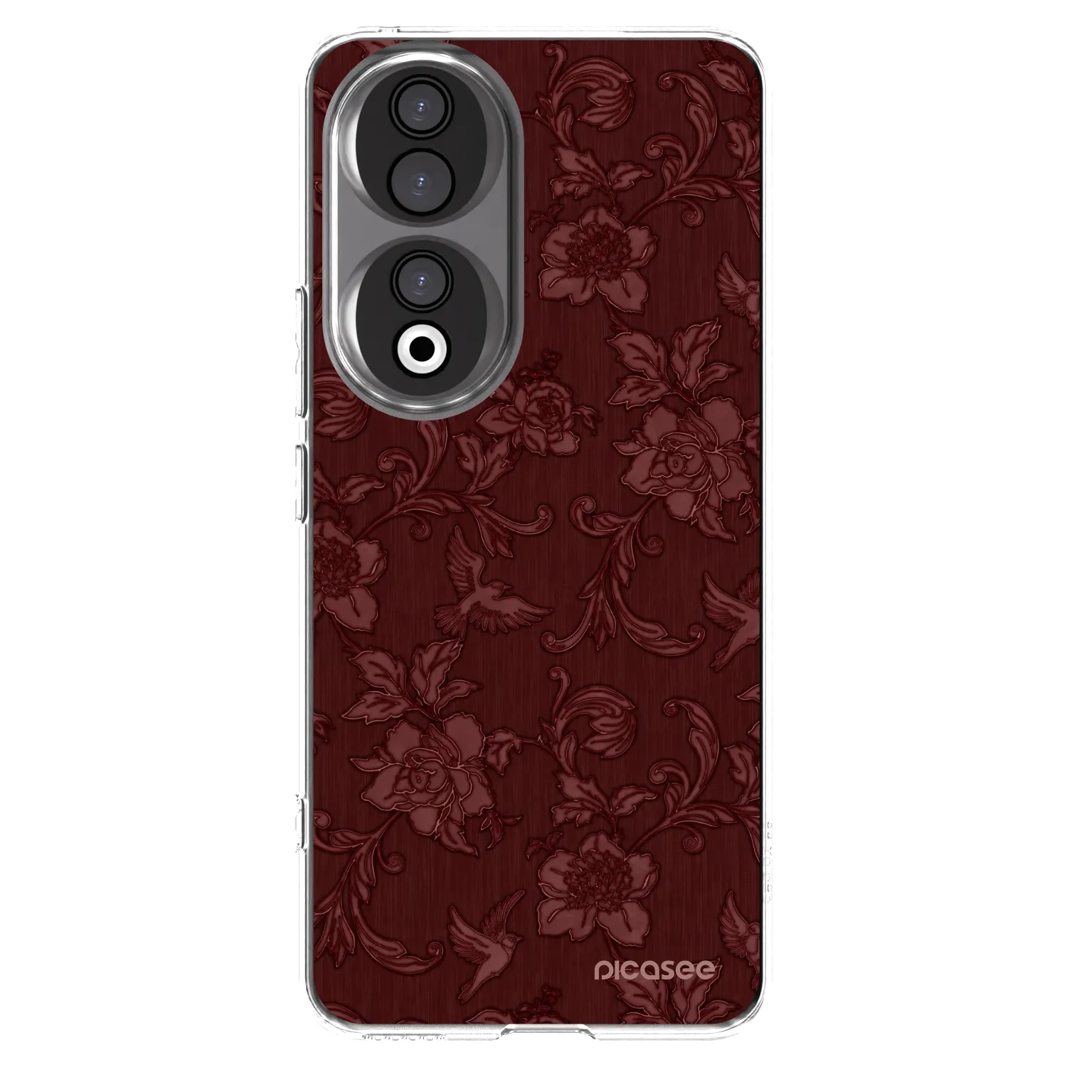Picasee silikónový prehľadný obal pre Honor 90 5G - Red Elegance