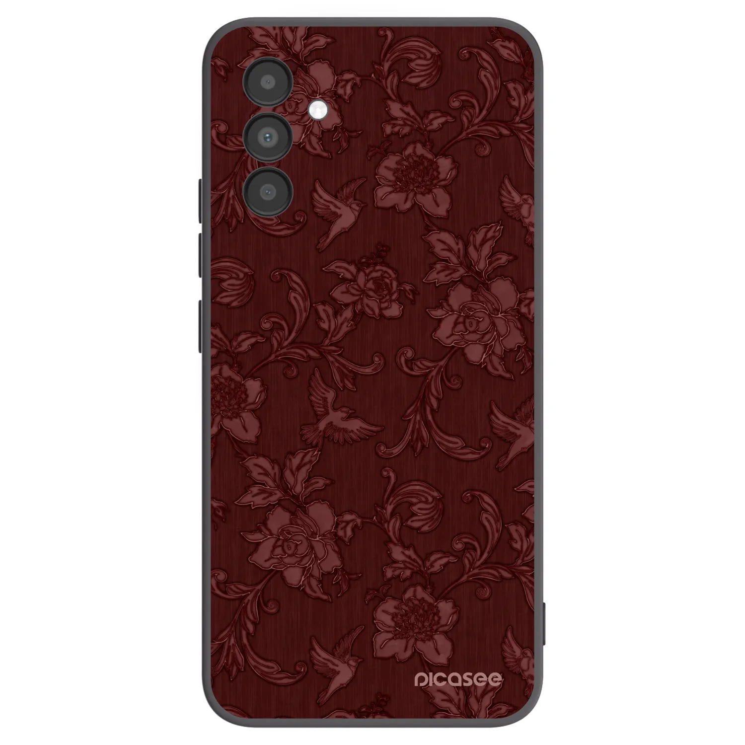 Picasee silikónový čierny obal pre Samsung Galaxy A04s A047F - Red Elegance
