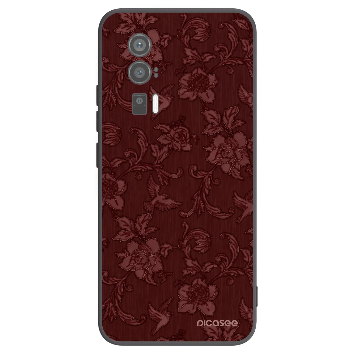 Picasee silikónový čierny obal pre Xiaomi Poco F5 Pro 5G - Red Elegance
