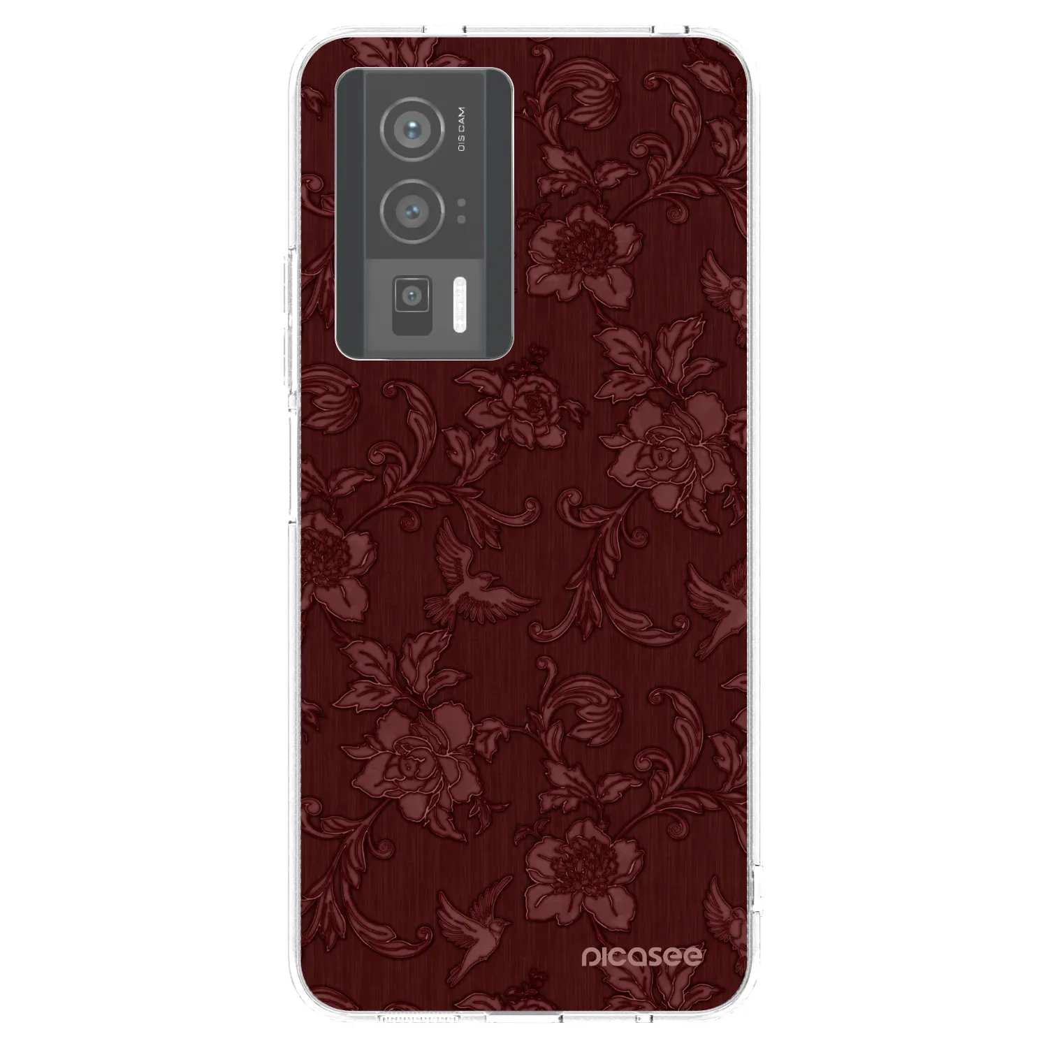 Picasee silikónový prehľadný obal pre Xiaomi Poco F5 Pro 5G - Red Elegance