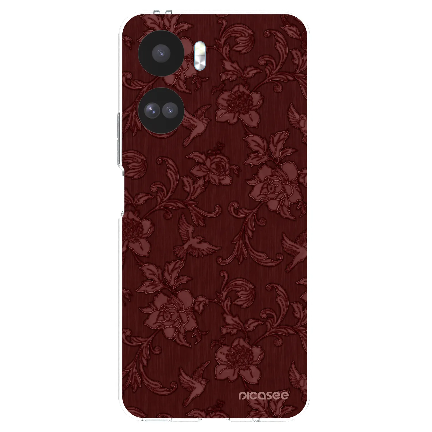 Picasee silikónový prehľadný obal pre Honor 90 Lite 5G - Red Elegance