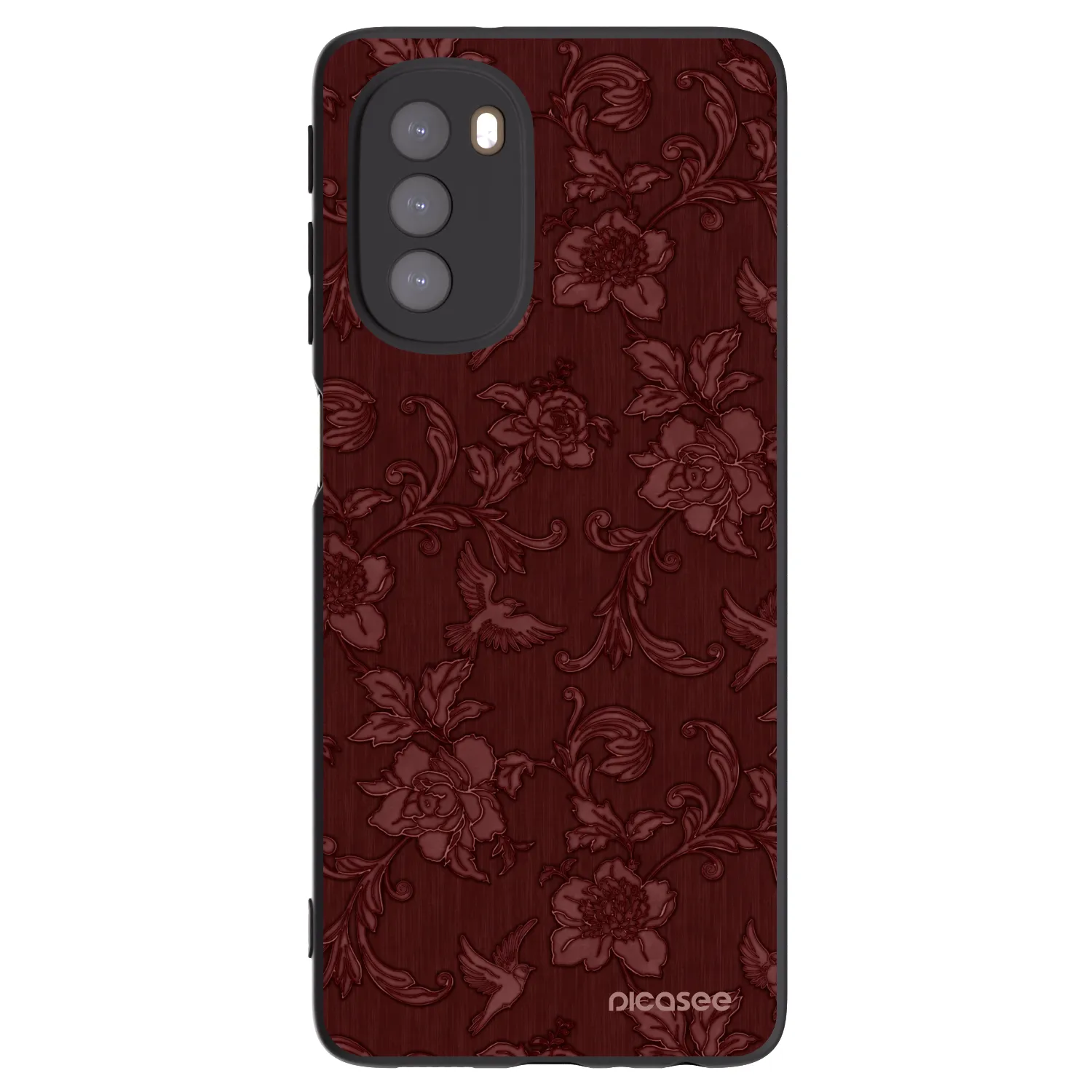 Picasee silikónový čierny obal pre Motorola Moto G51 - Red Elegance